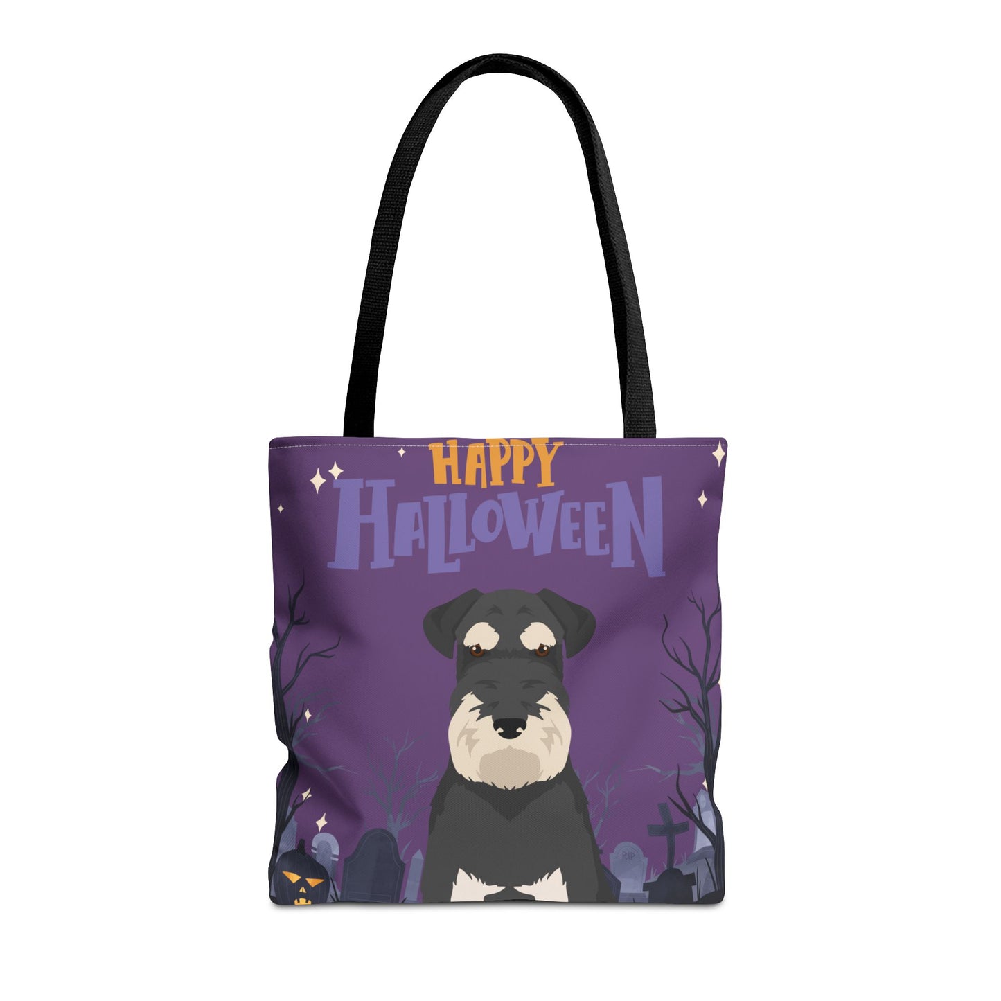 Schnauzer Dog Happy Halloween Tote Bag 16x16