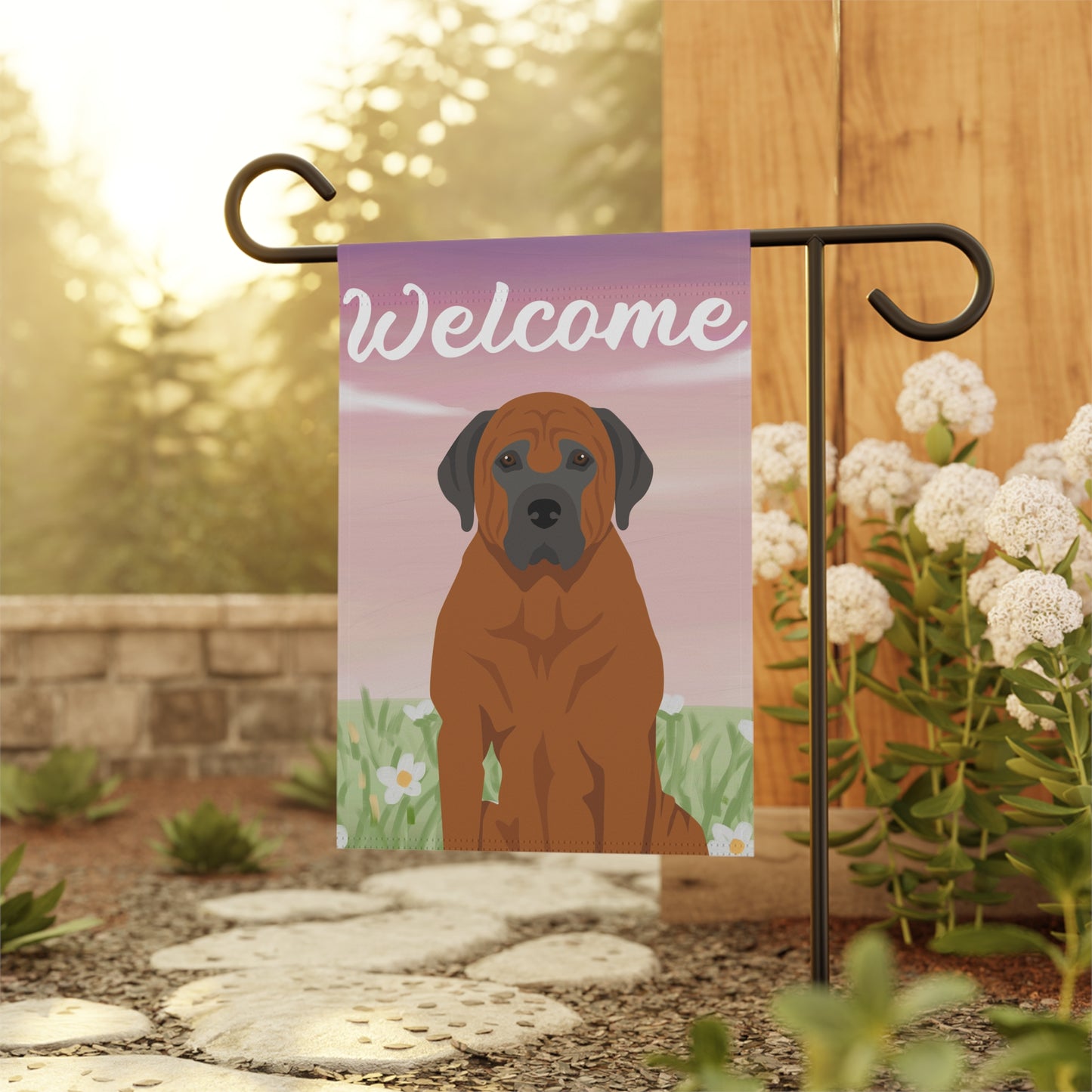 Tosa Inu Dog Welcome Garden Flag