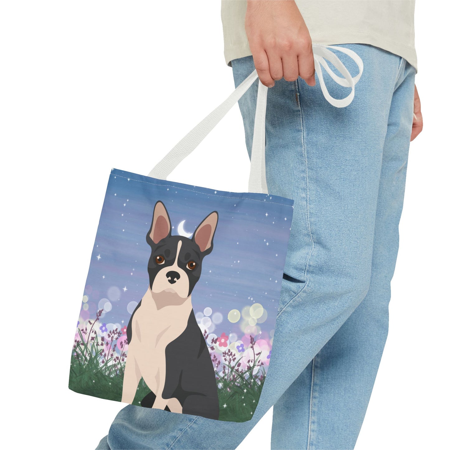 Boston Terrier Dog Tote Bag 13x13