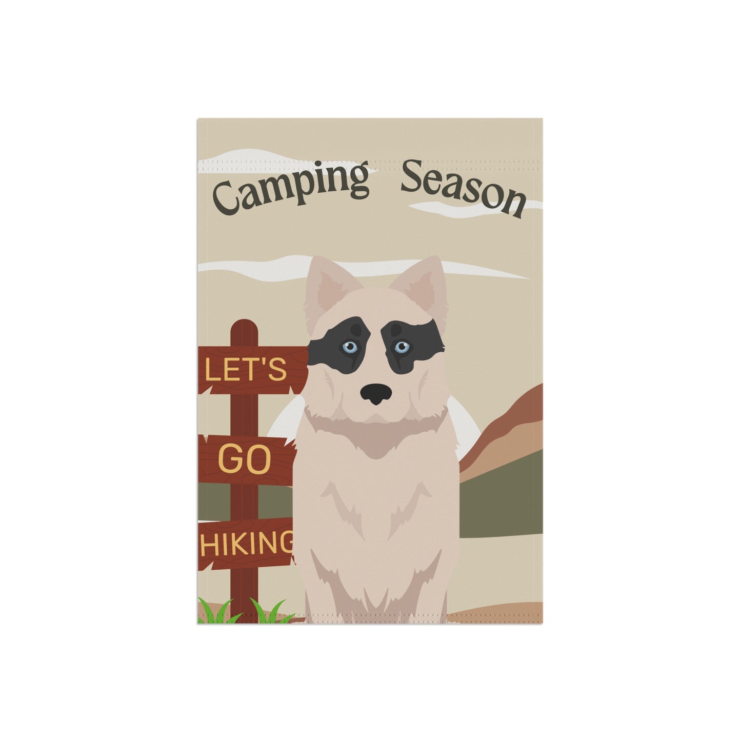 Yakutian Laika Dog Camping Garden Flag