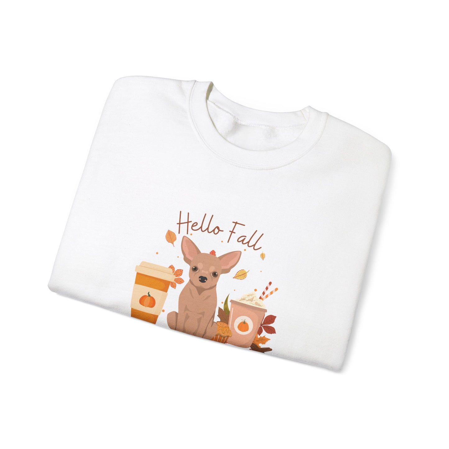 Chihuahua Dog Fall Unisex Heavy Blend Crewneck Sweatshirt