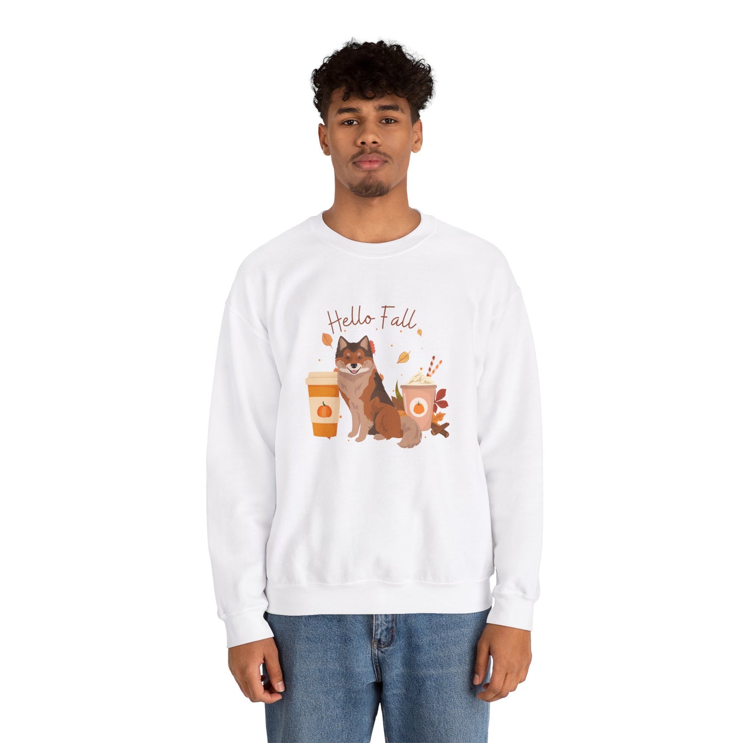 Nenets Herding Laika Dog Fall Halloween Unisex Heavy Blend Crewneck Sweatshirt