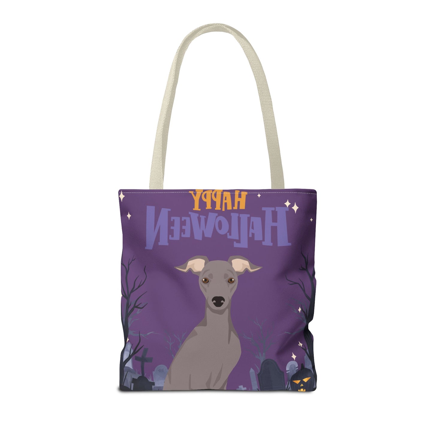 Italian Greyhound Dog Happy Halloween Tote Bag 16x16