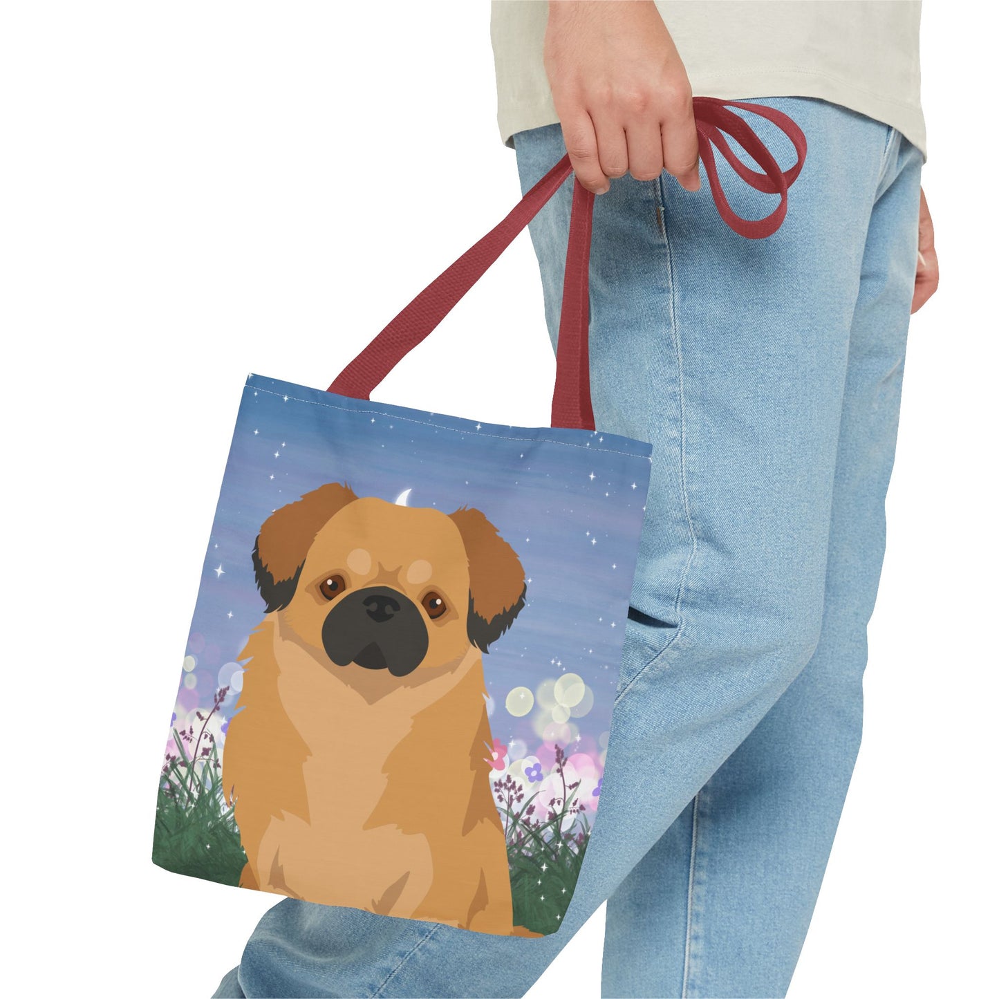 Tibetan Spaniel Dog Tote Bag 13x13