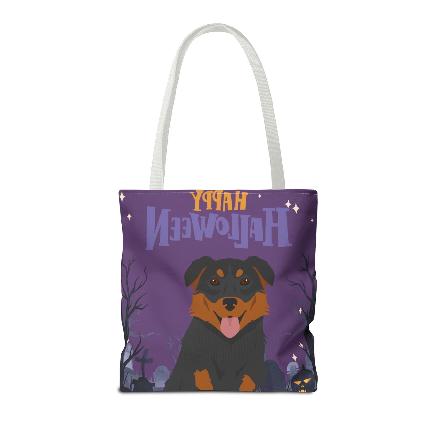 English Shepherd Dog Happy Halloween Tote Bag 16x16