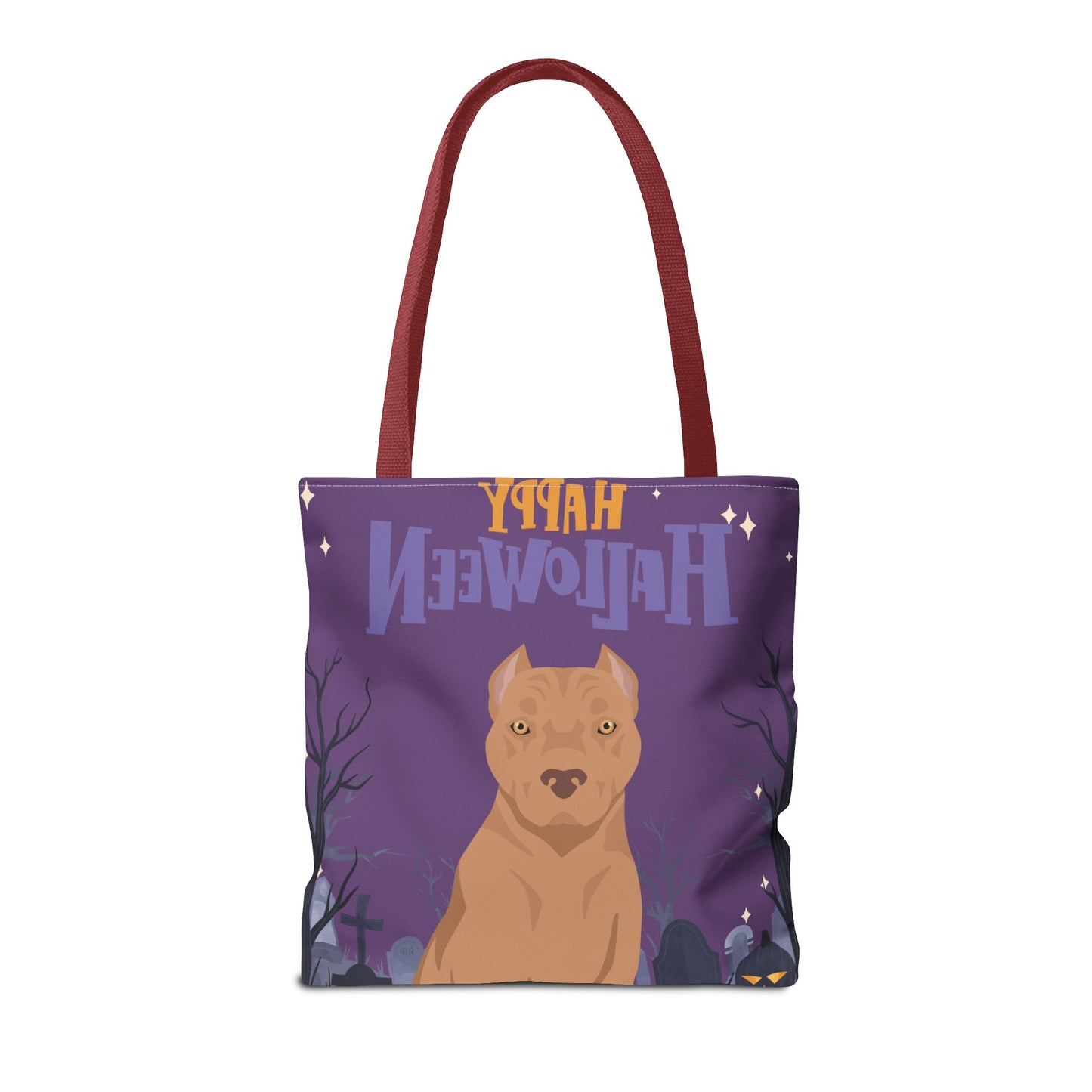 American Staffordshire Terrier Dog Happy Halloween Tote Bag 16x16