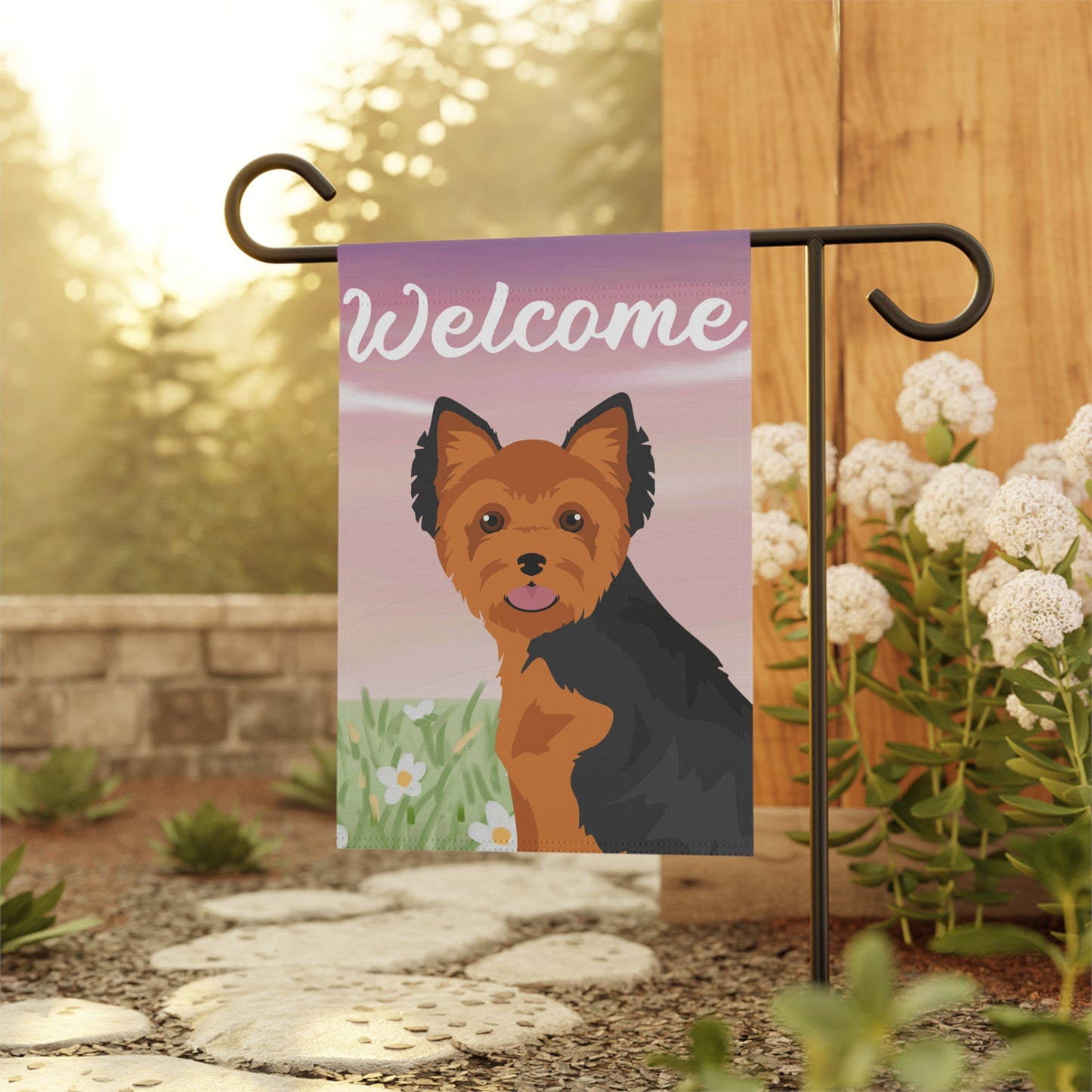 Yorkshire Terrier Dog Welcome Garden Flag