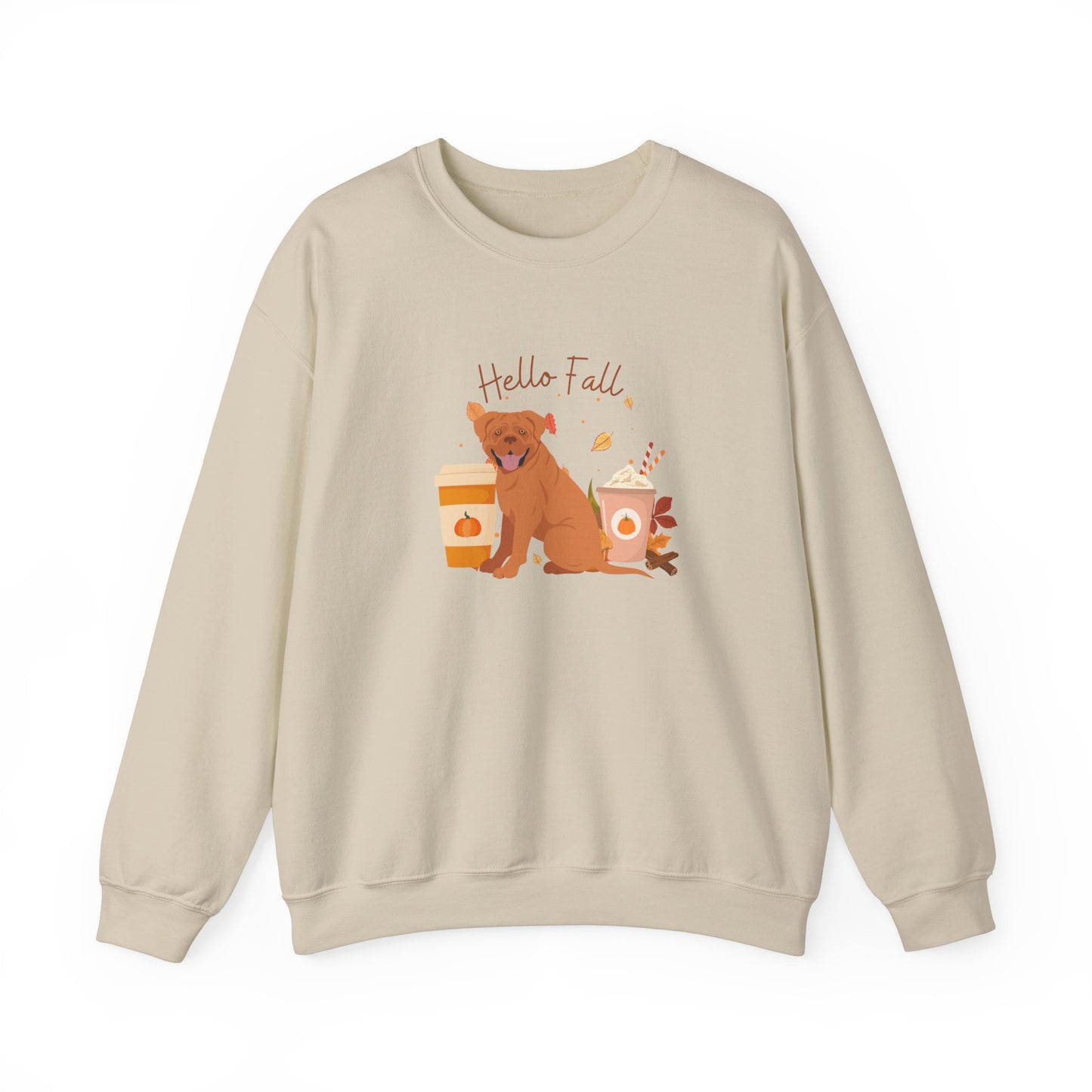 Dogue De Bordeaux Dog Fall Unisex Heavy Blend Crewneck Sweatshirt