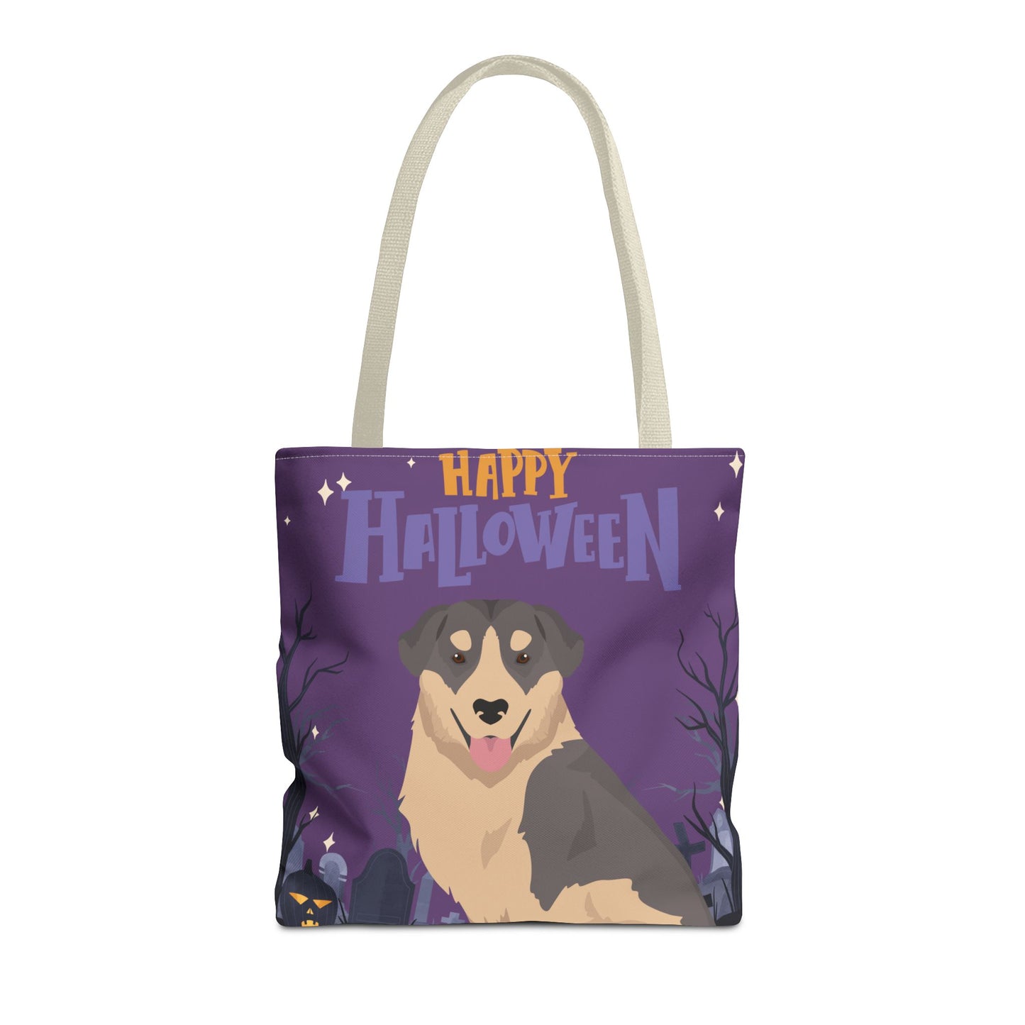 Carpathian Shepherd Dog Happy Halloween Tote Bag 16x16