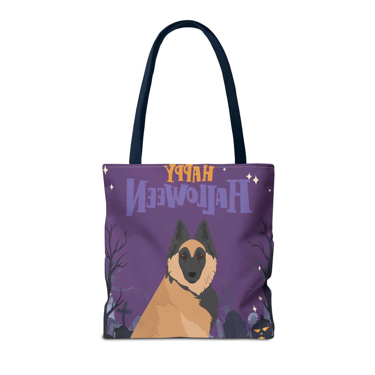 Belgain Tervuren Dog Happy Halloween Tote Bag 16x16