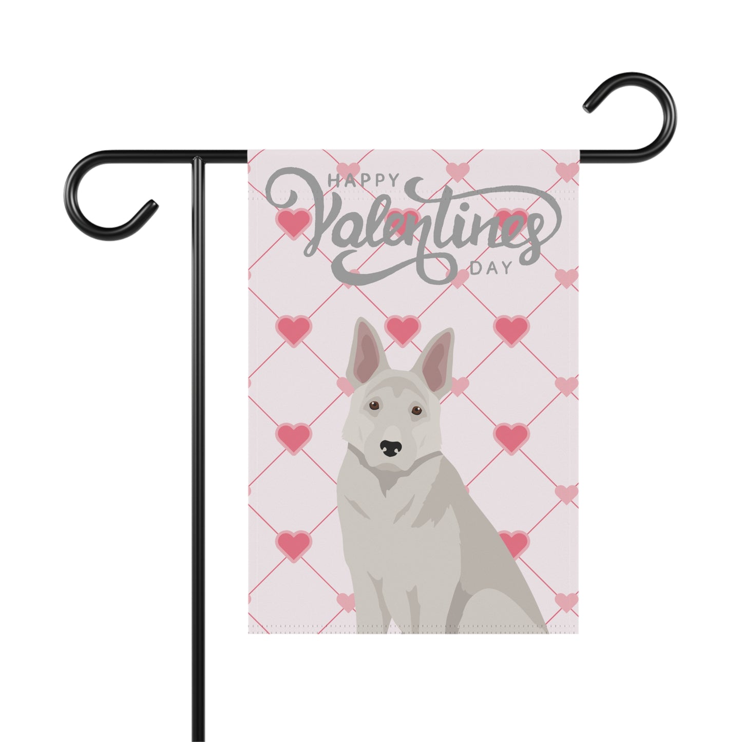German Shepherd Dog Valentines Day Garden Flag