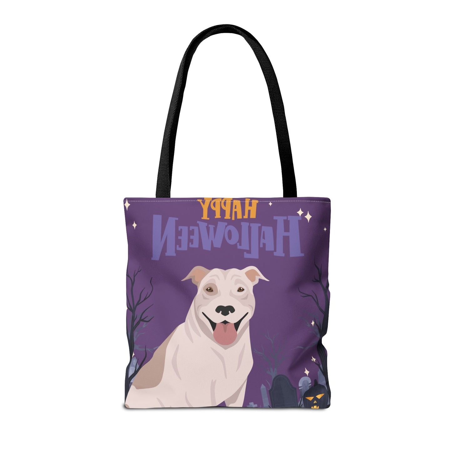 Pit Bull Dog Happy Halloween Tote Bag 16x16