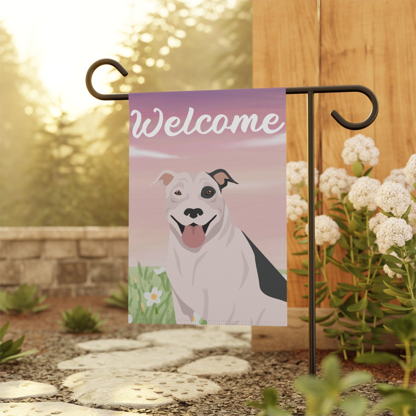 Pit Bull Dog Welcome Garden Flag