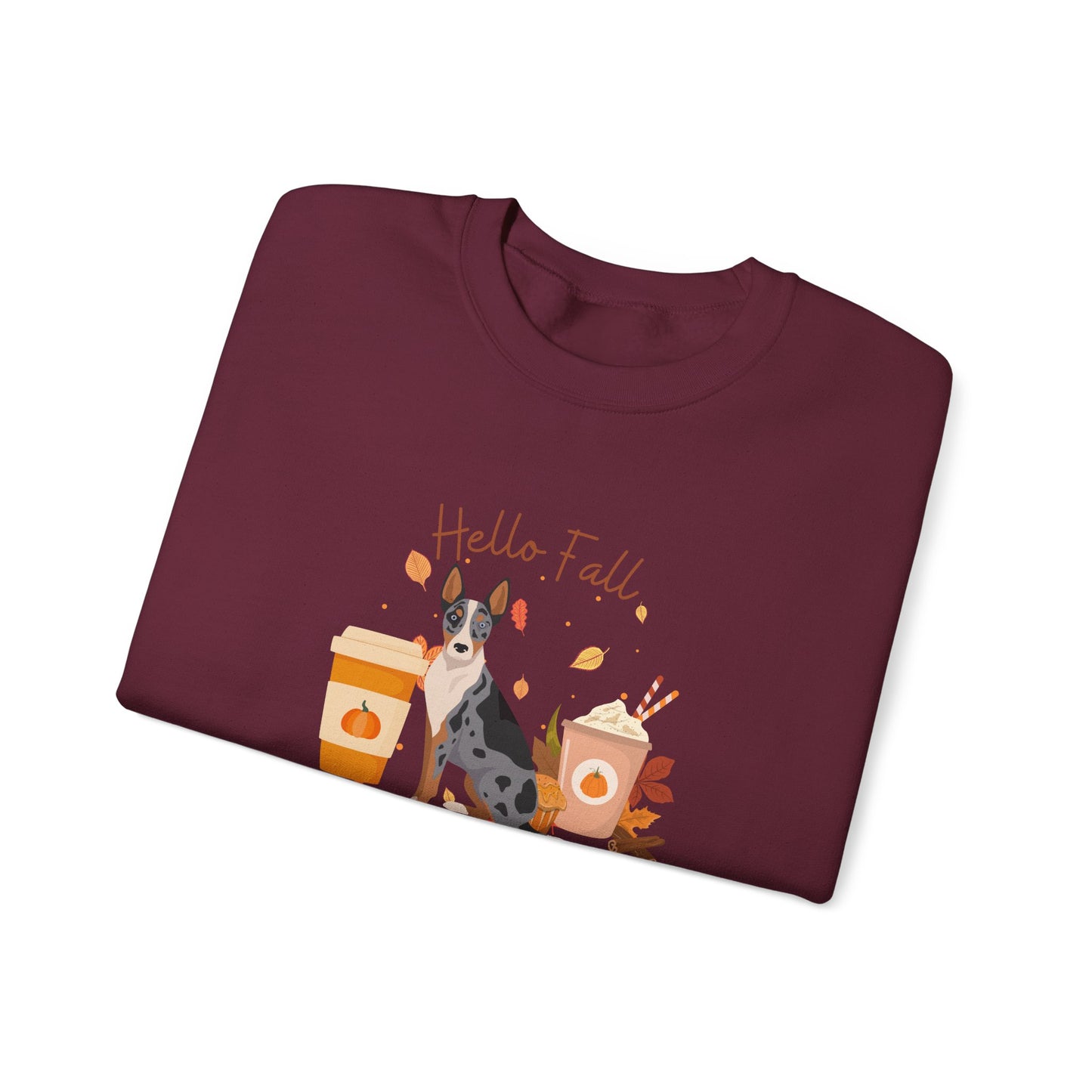 Australian Koolie Dog Fall Unisex Heavy Blend Crewneck Sweatshirt