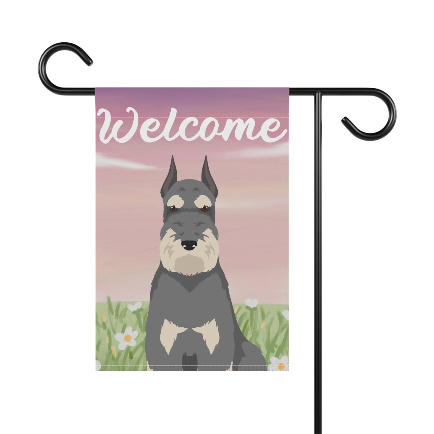 Schnauzer Dog Welcome Garden Flag