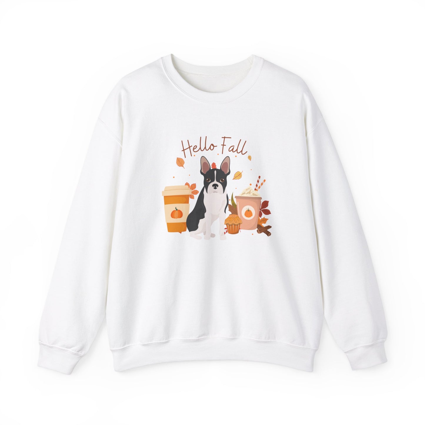 Boston Terrier Dog Fall Halloween Unisex Heavy Blend Crewneck Sweatshirt