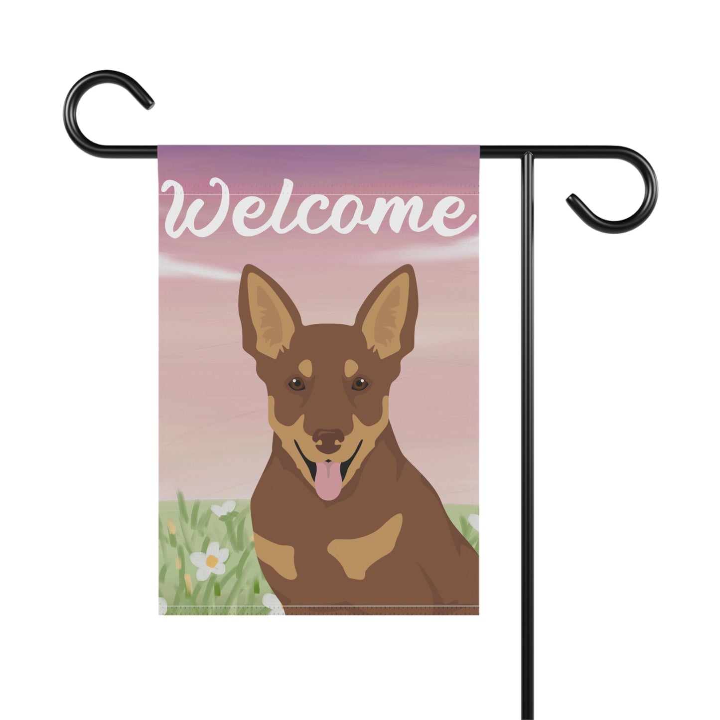 Lancashire Heeler Dog Welcome Garden Flag