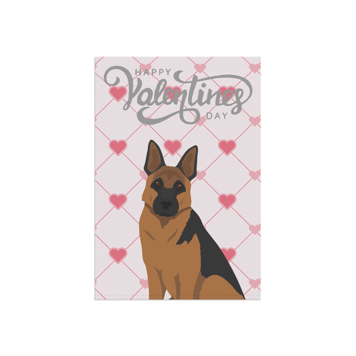 German Shepherd Dog Valentines Day Garden Flag