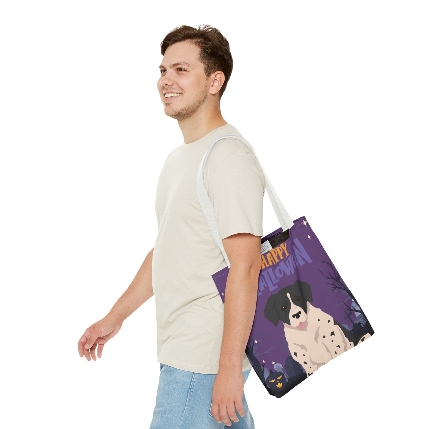 Wetterhoun Dog Happy Halloween Tote Bag 16x16