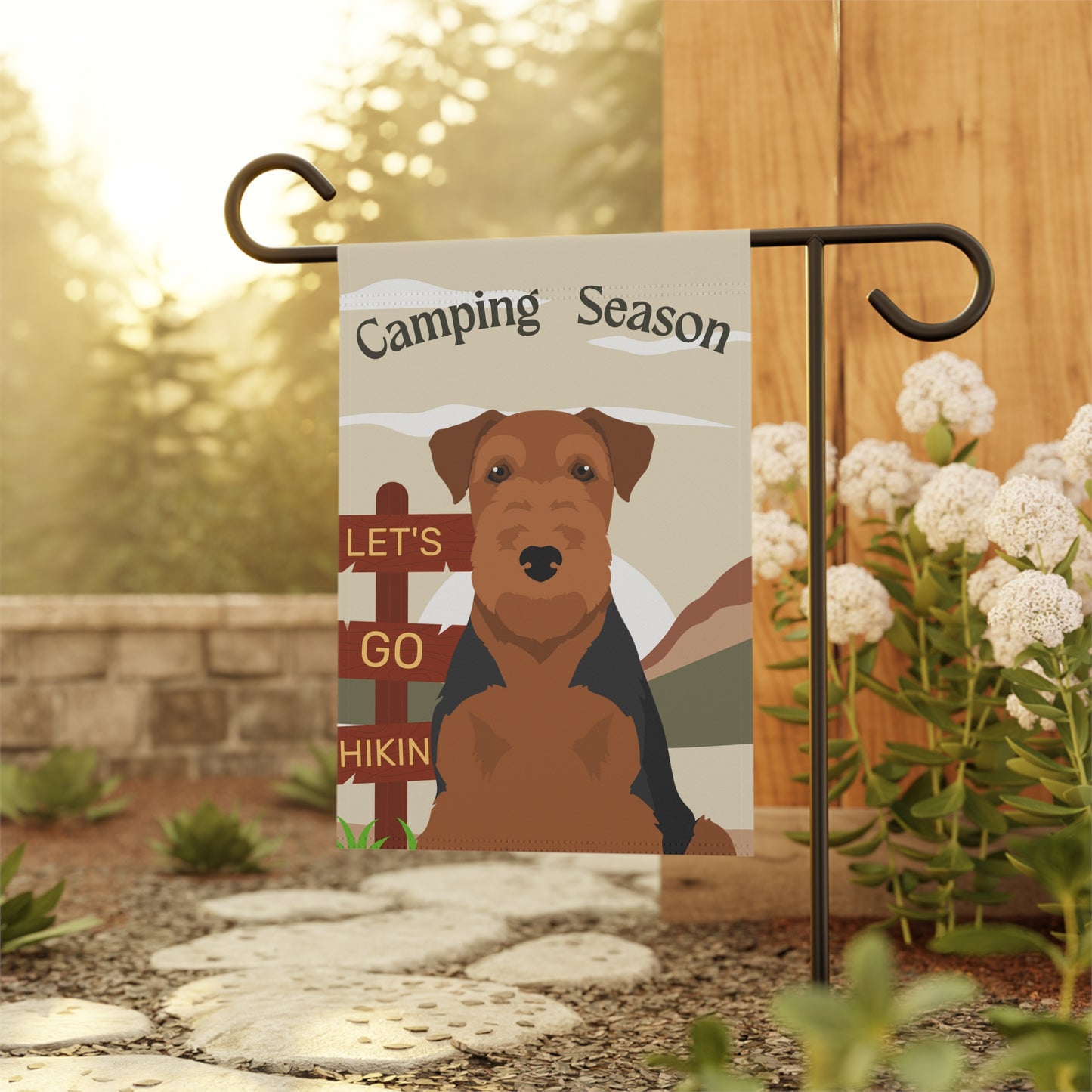 Welsh Terrier Dog Camping Garden Flag