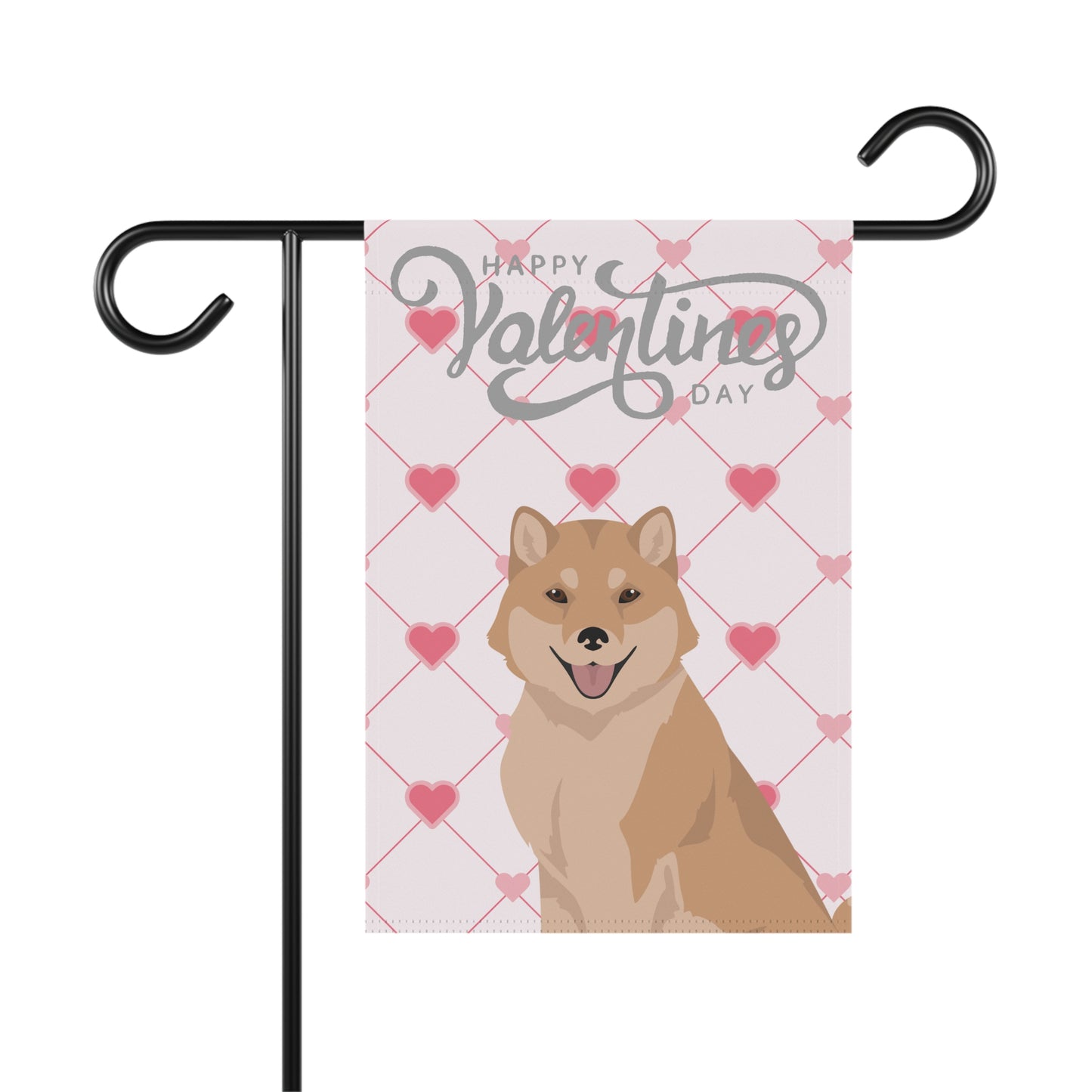 Hokkaido Dog Valentines Day Garden Flag