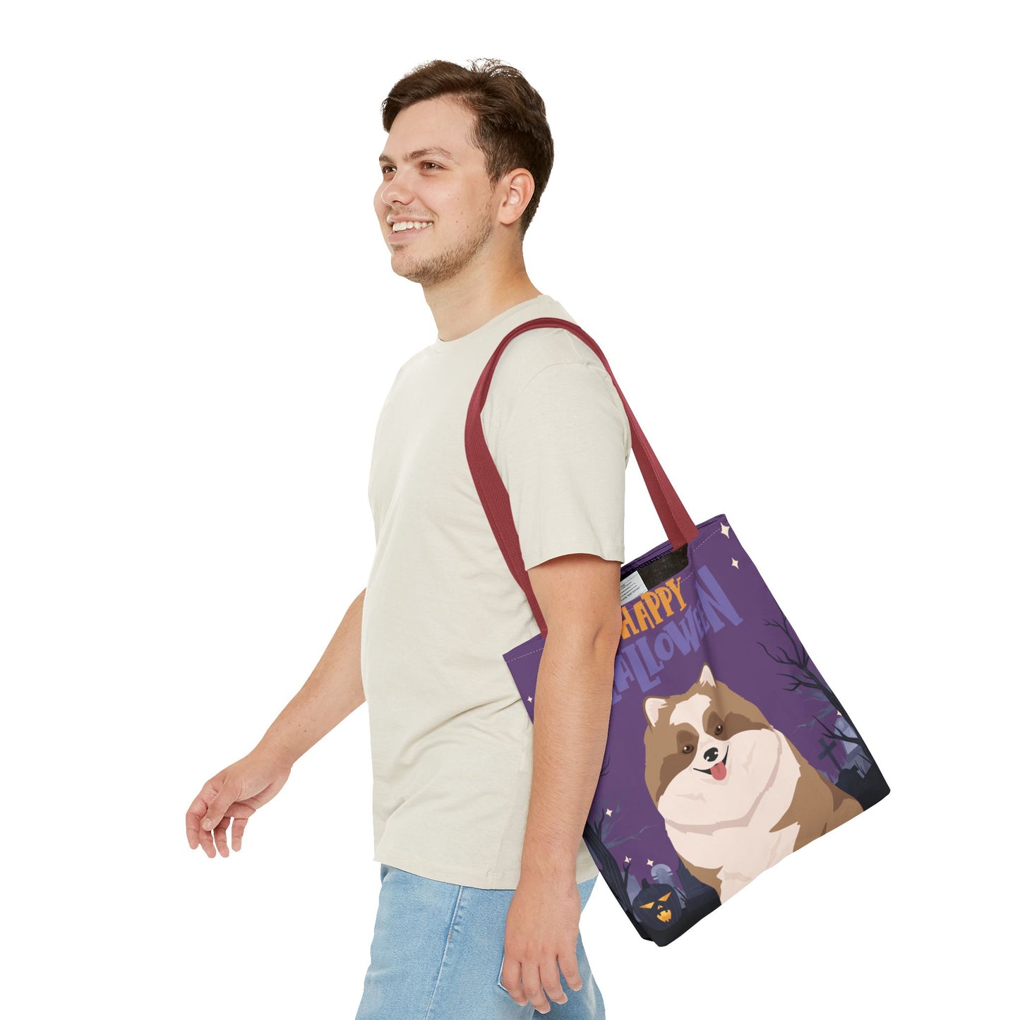 Pomeranian Dog Happy Halloween Tote Bag 16x16