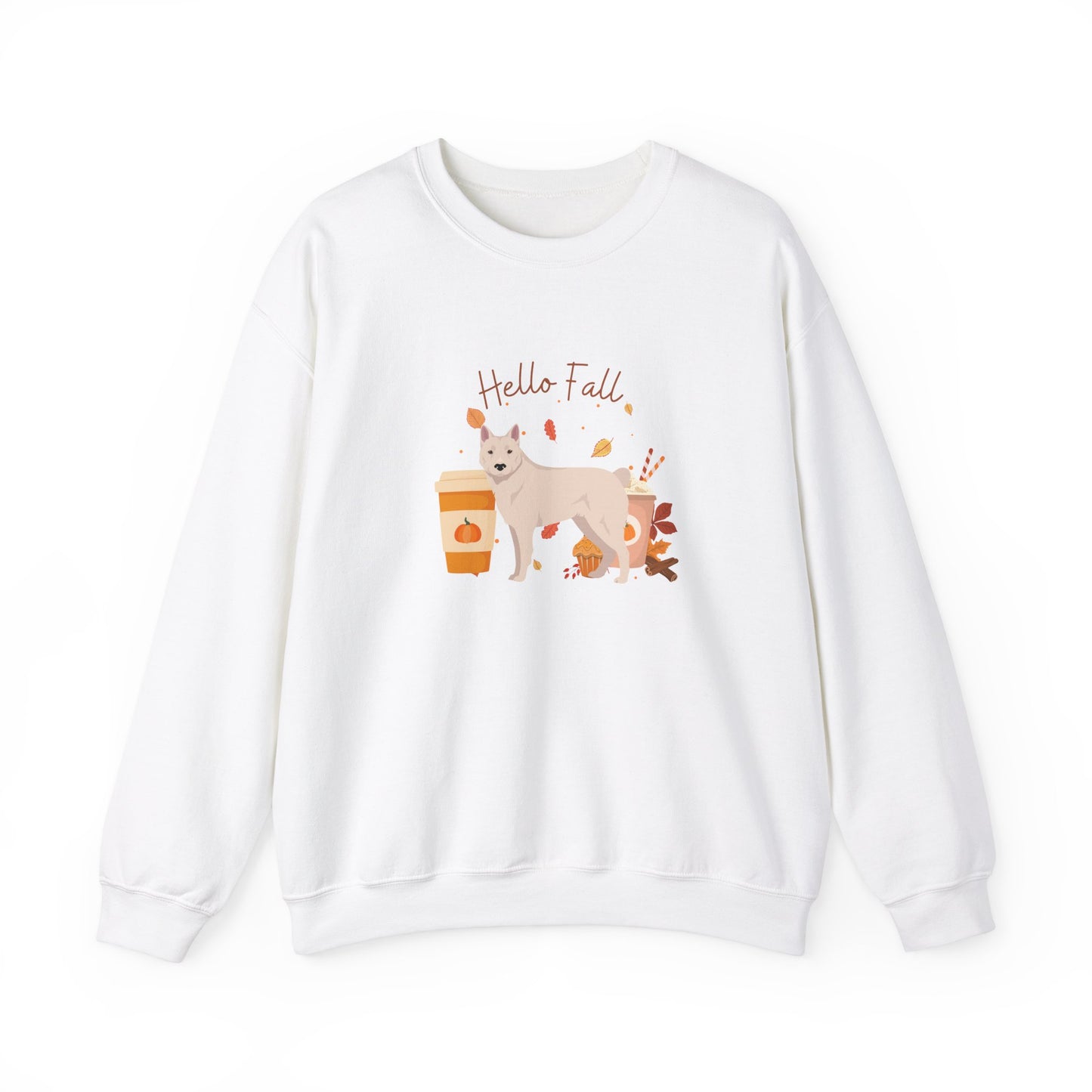 Donggyeongi Dog Fall Unisex Heavy Blend Crewneck Sweatshirt