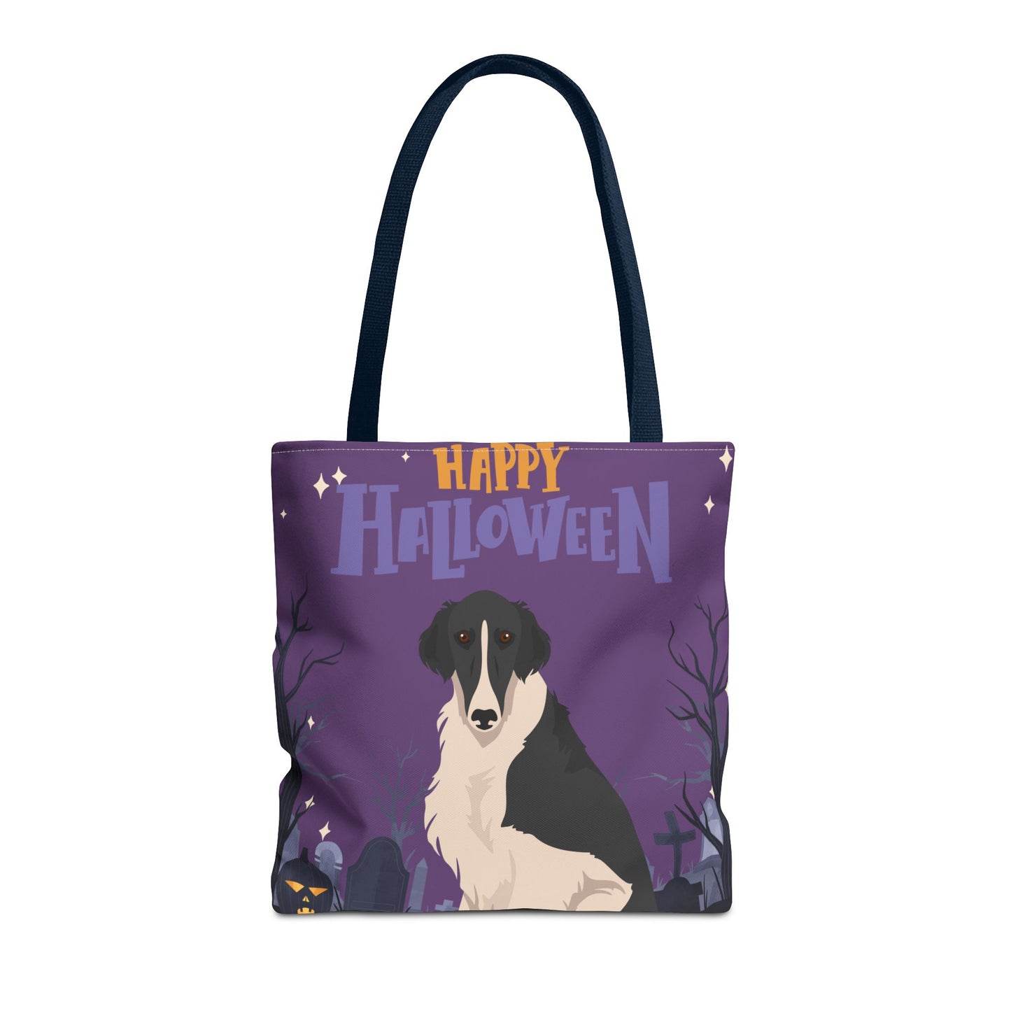 Borzoi Dog Happy Halloween Tote Bag 16x16