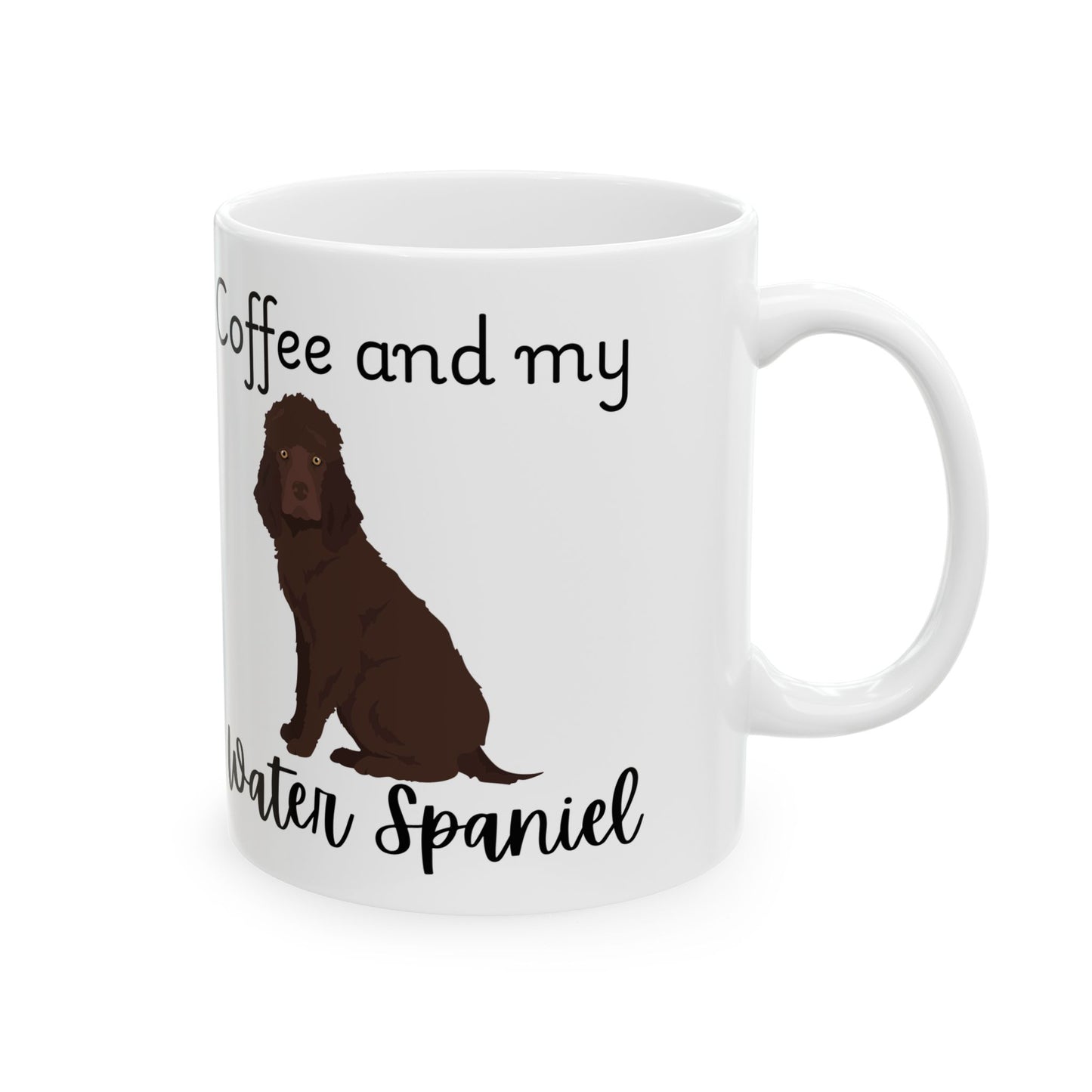 Coffee and My Water Spaneil Ceramic Mug | Dog Lover Gift, Pet Owner Cup, Cute Mug for Dog Moms, Funny Mug for Coffee Lovers