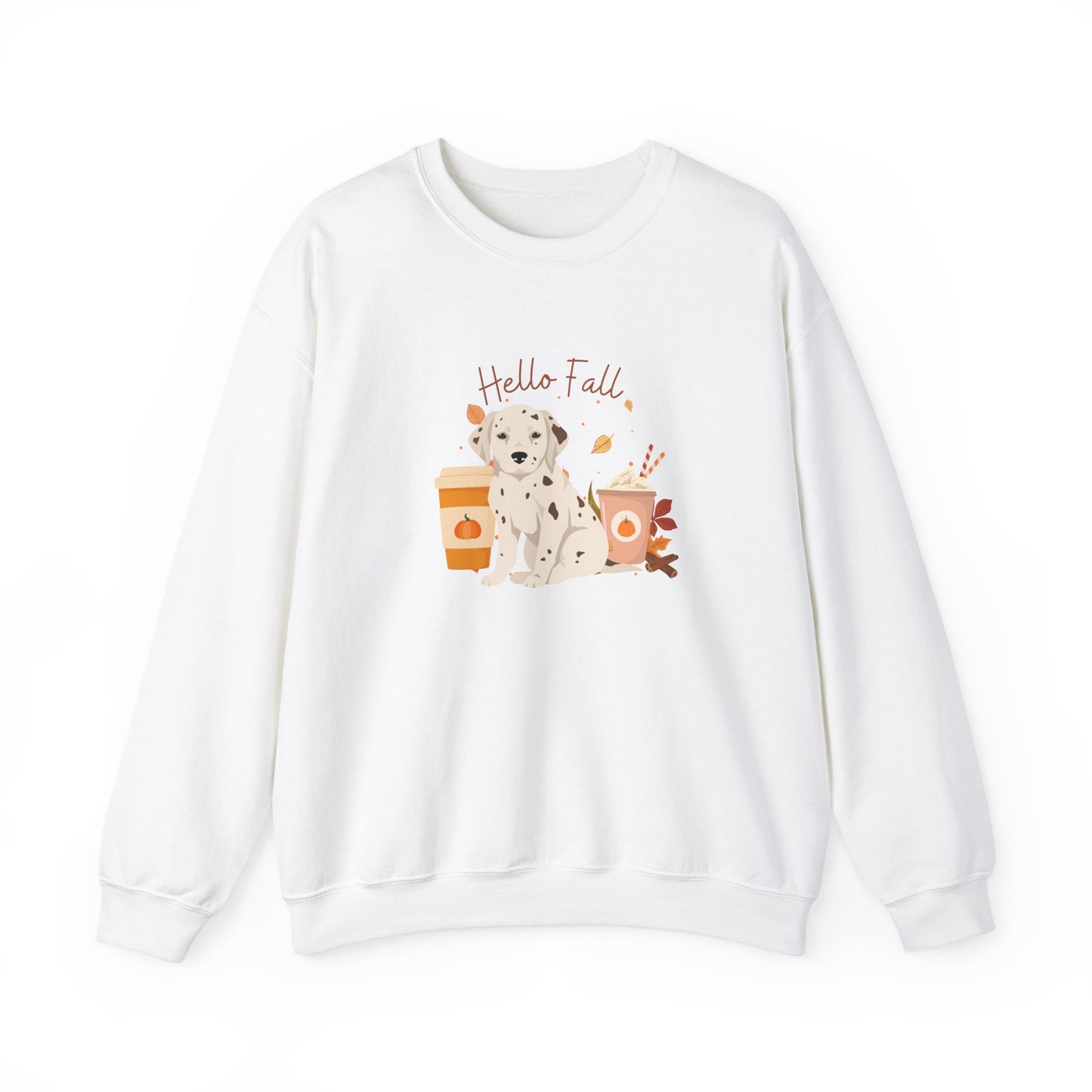 Dalmation Dog Fall Unisex Heavy Blend Crewneck Sweatshirt