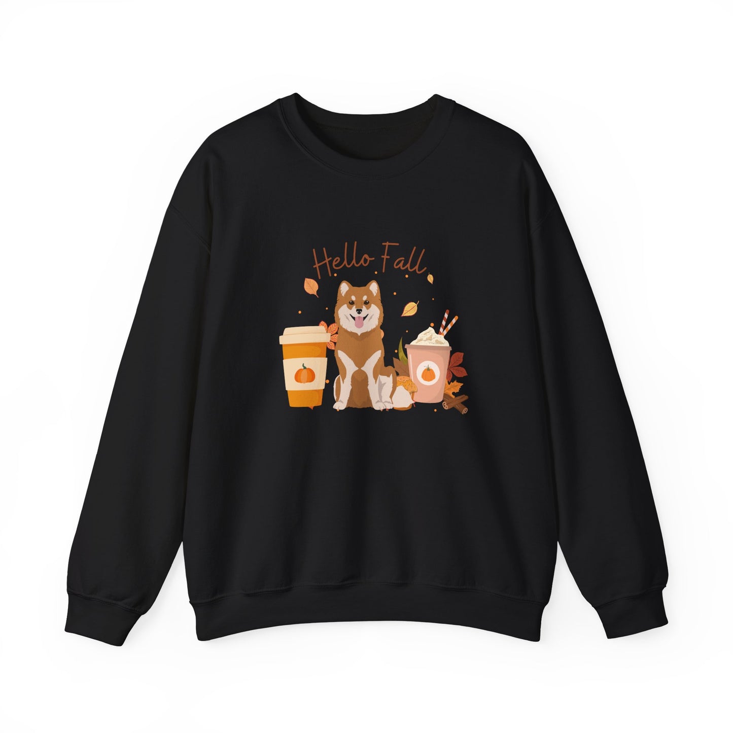 Finnish Lapphund Dog Fall Halloween Unisex Heavy Blend Crewneck Sweatshirt