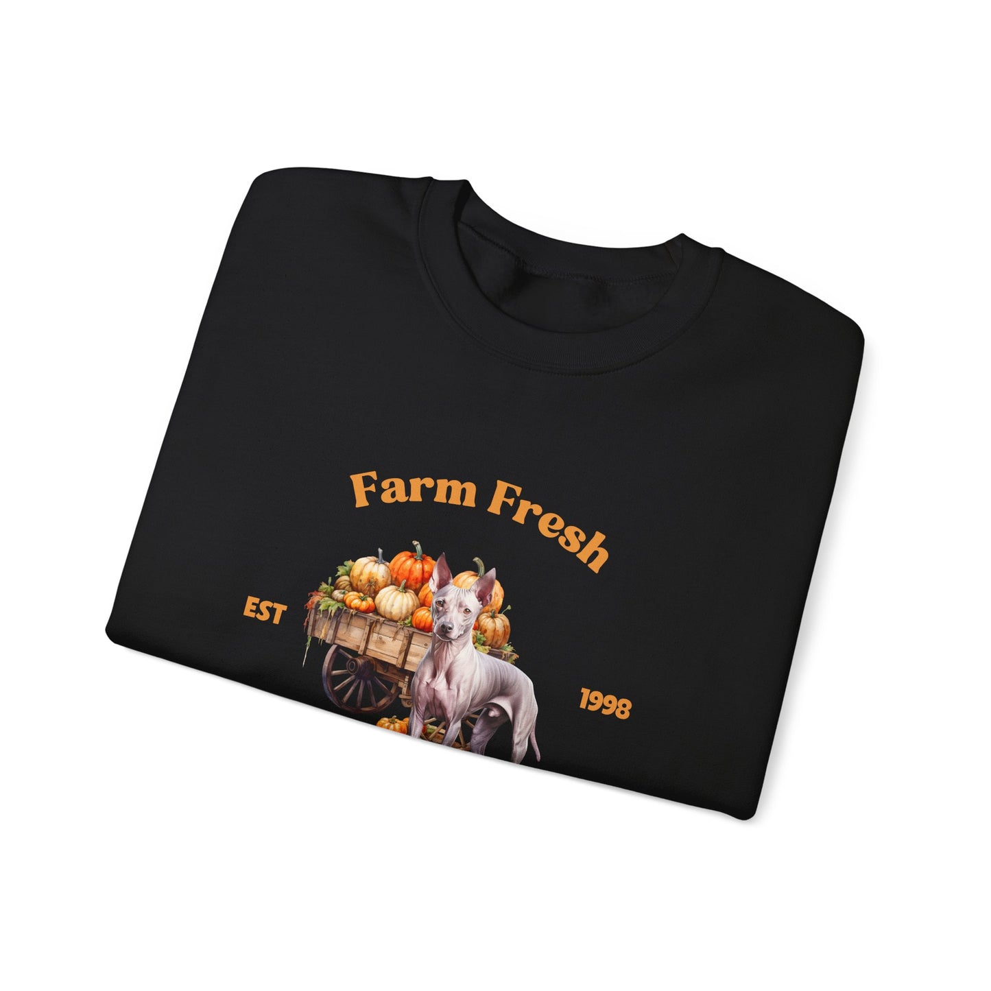 American Hairless Terrier Dog Fall Unisex Heavy Blend Crewneck Sweatshirt