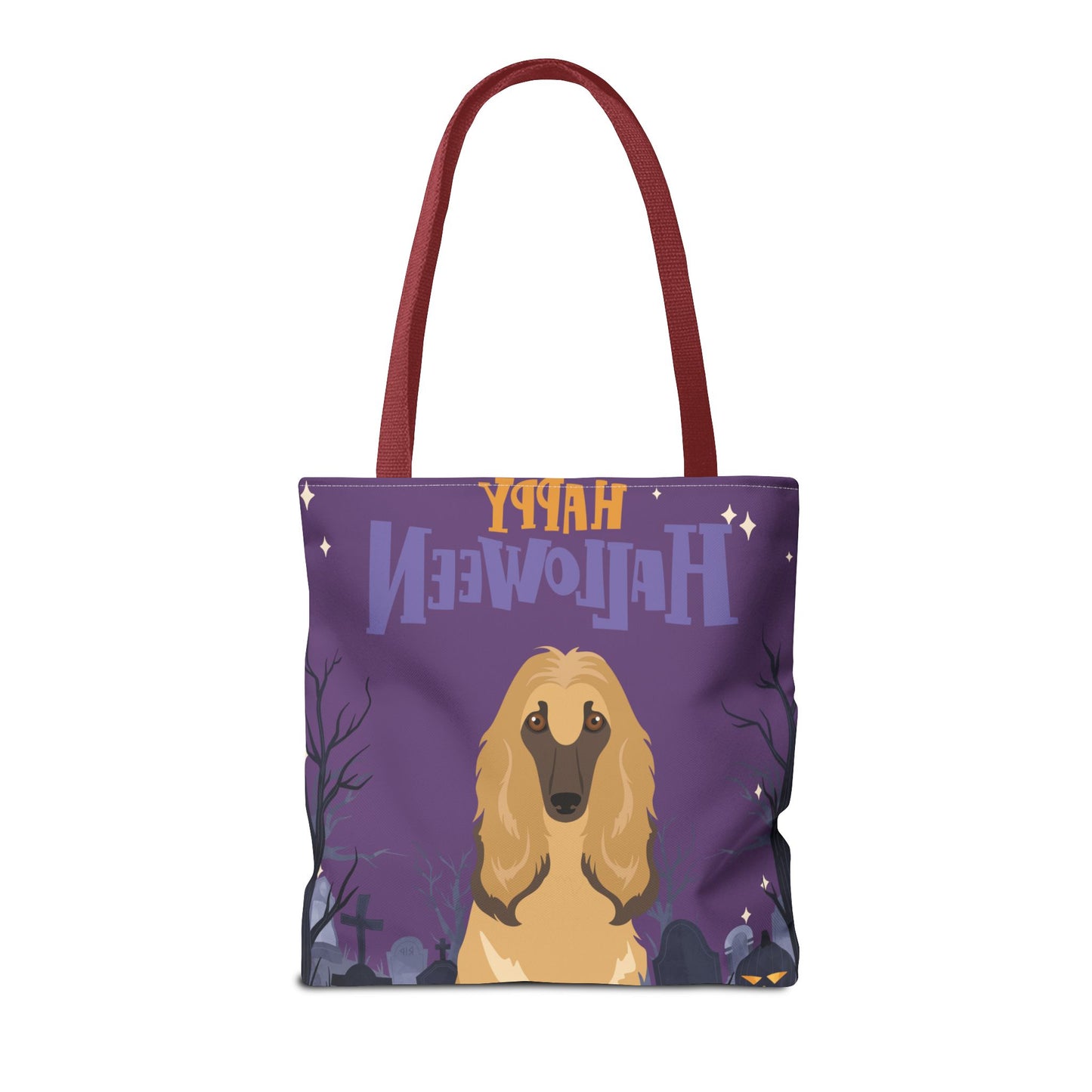 Afghan Hound Dog Happy Halloween Tote Bag 16x16