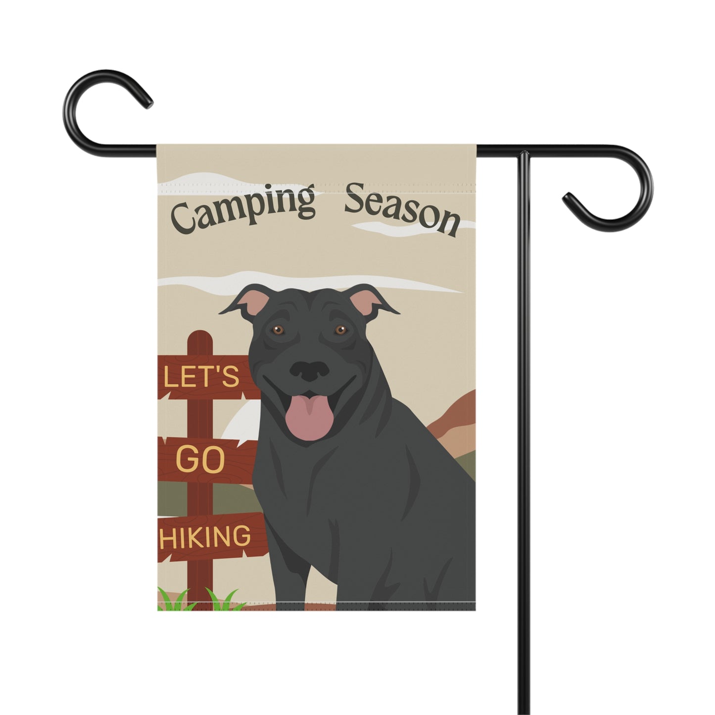 Pit Bull Dog Camping Garden Flag