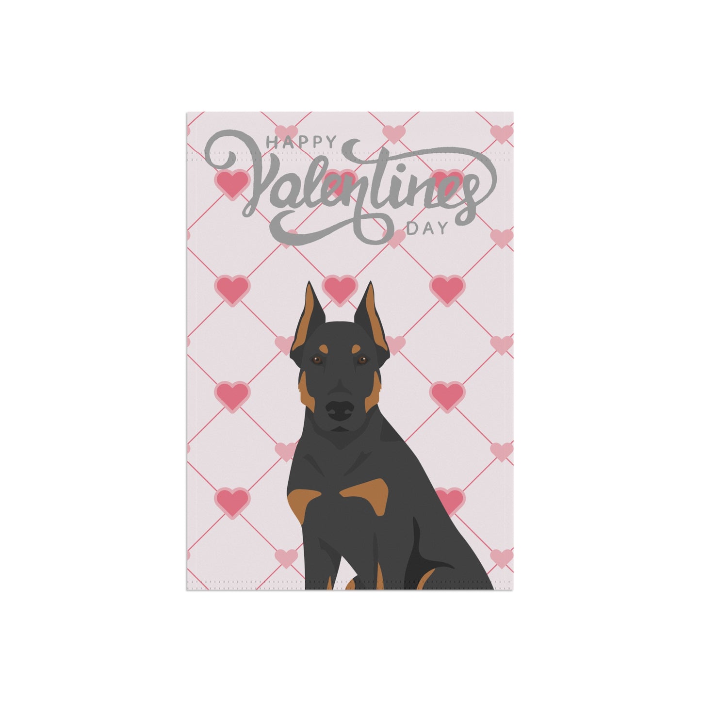 Beauceron Dog Valentines Day Garden Flag