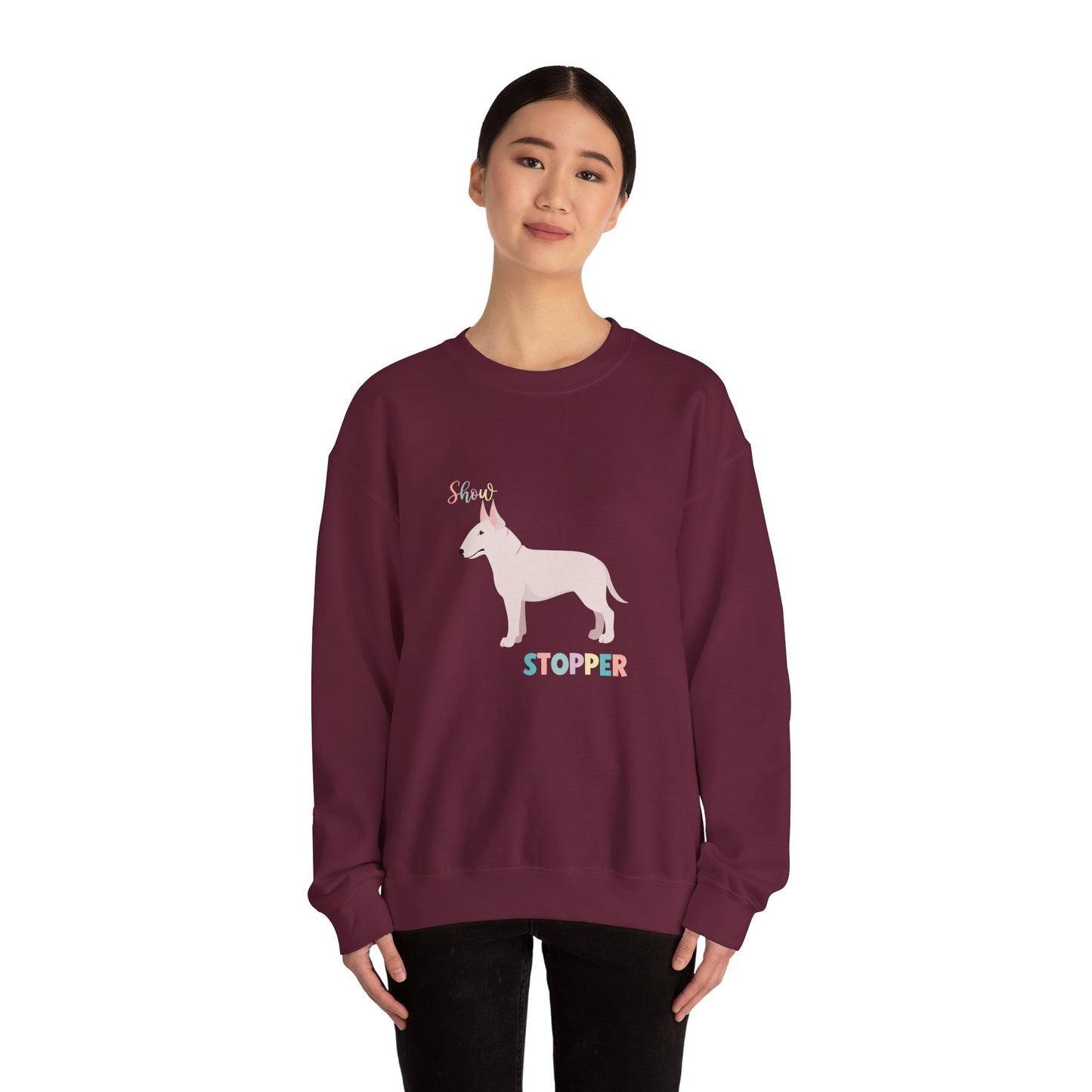 Bull Terrier Dog Unisex Heavy Blend Crewneck Sweatshirt