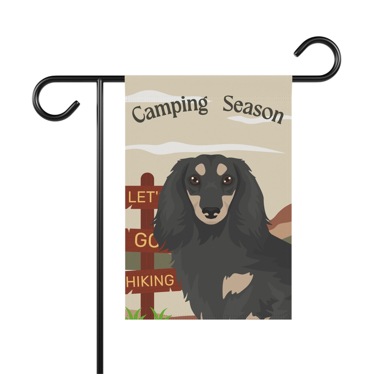 Dachshund Dog Camping Garden Flag