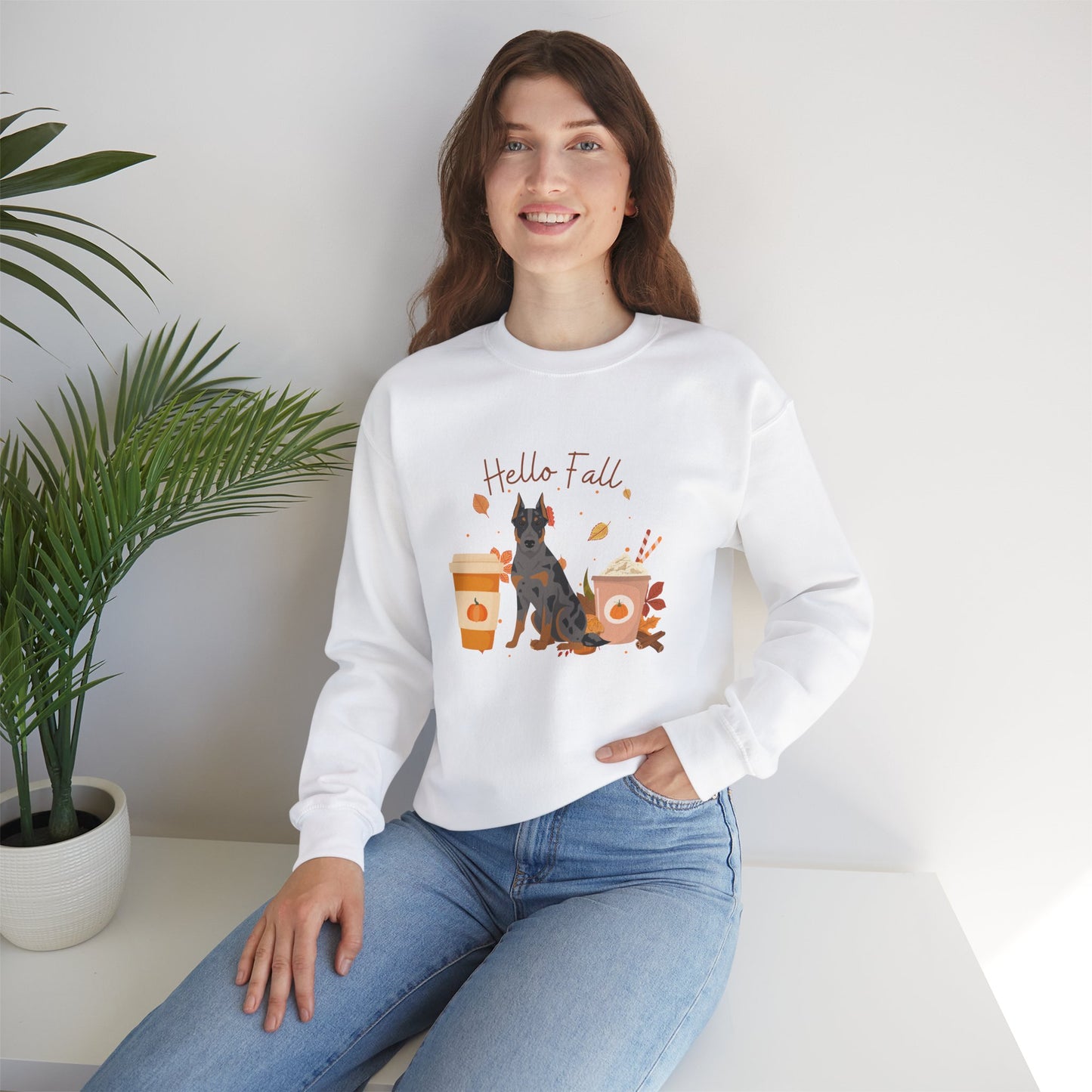 Beauceron Dog Fall Halloween Unisex Heavy Blend Crewneck Sweatshirt