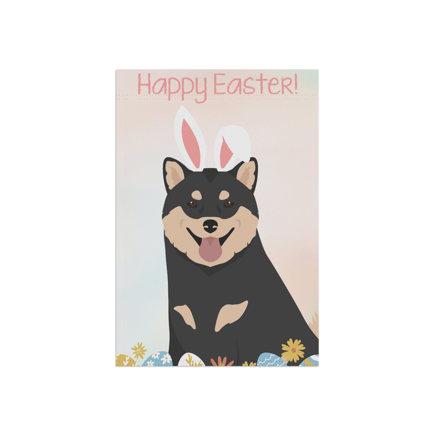 Shiba Inu Dog Happy Easter Garden Flag