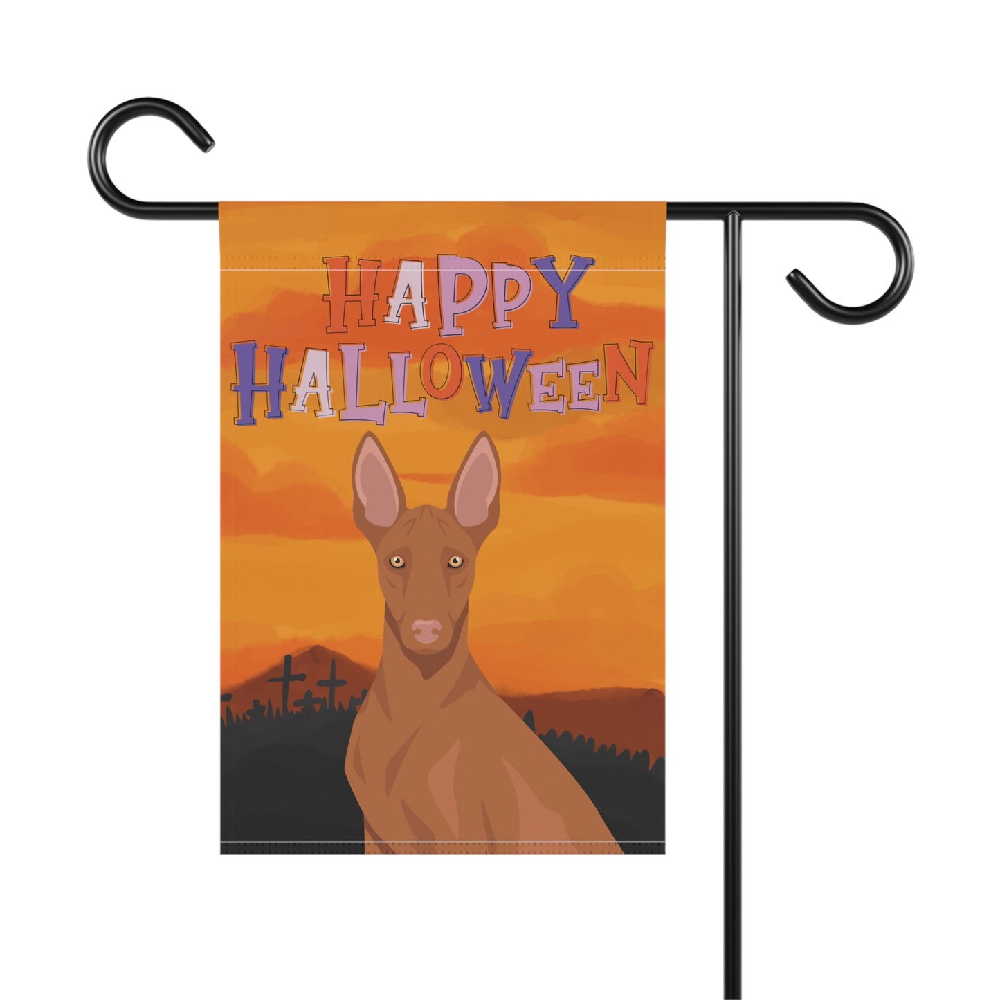 Pharaoh Hound Dog Halloween Garden Flag