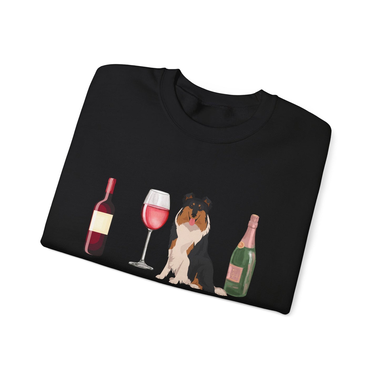 Copy of Collie Dog Wine Unisex Heavy Blend Crewneck Sweatshirt