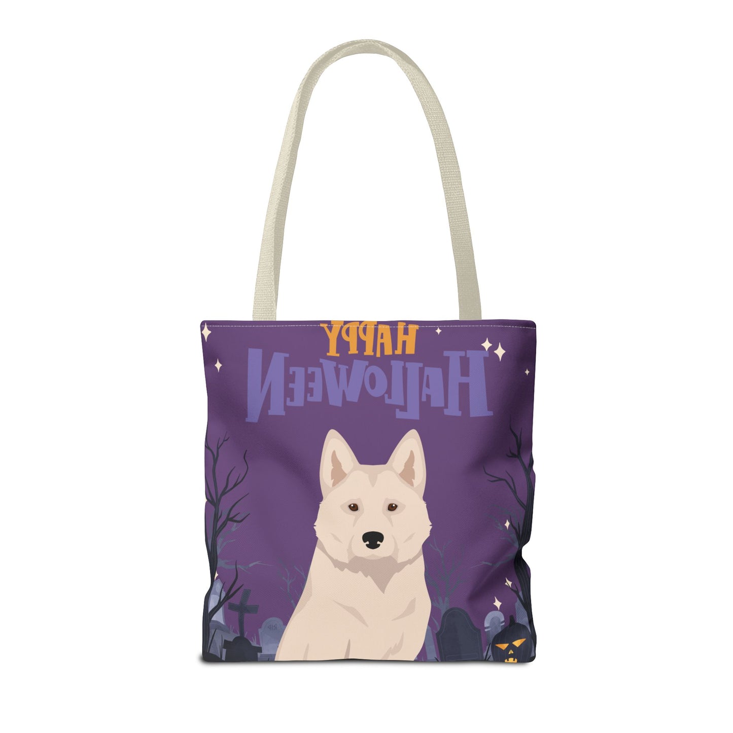 Alaskan Husky Dog Happy Halloween Tote Bag 16x16