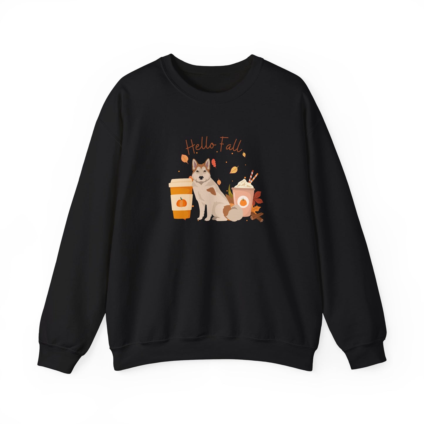 East Siberian Laika Dog Fall Unisex Heavy Blend Crewneck Sweatshirt