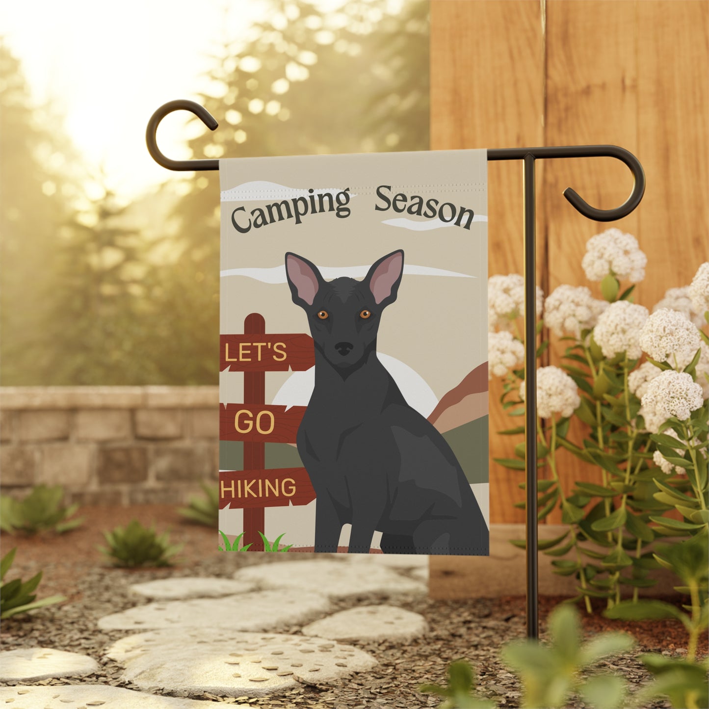 Xoloitzcuinti Dog Camping Garden Flag