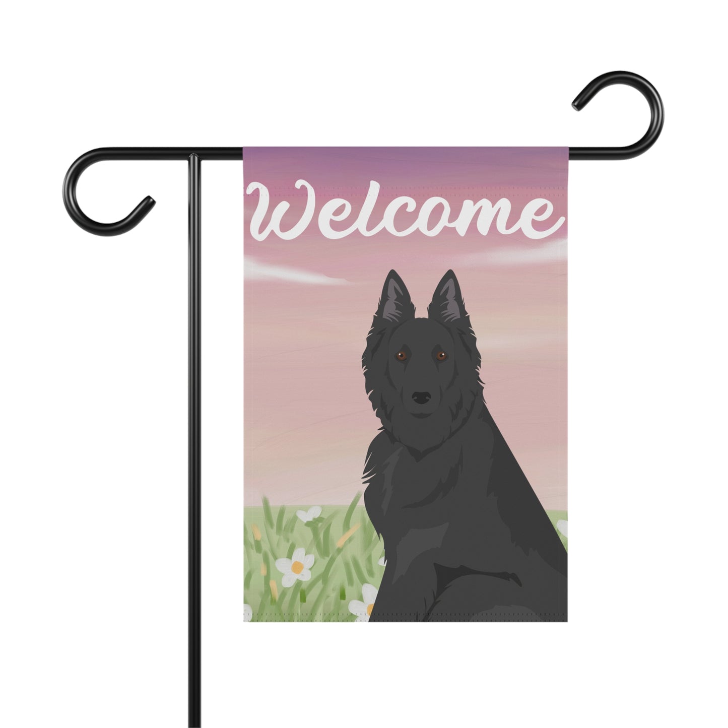 Belgian Sheepdog Dog Welcome Garden Flag