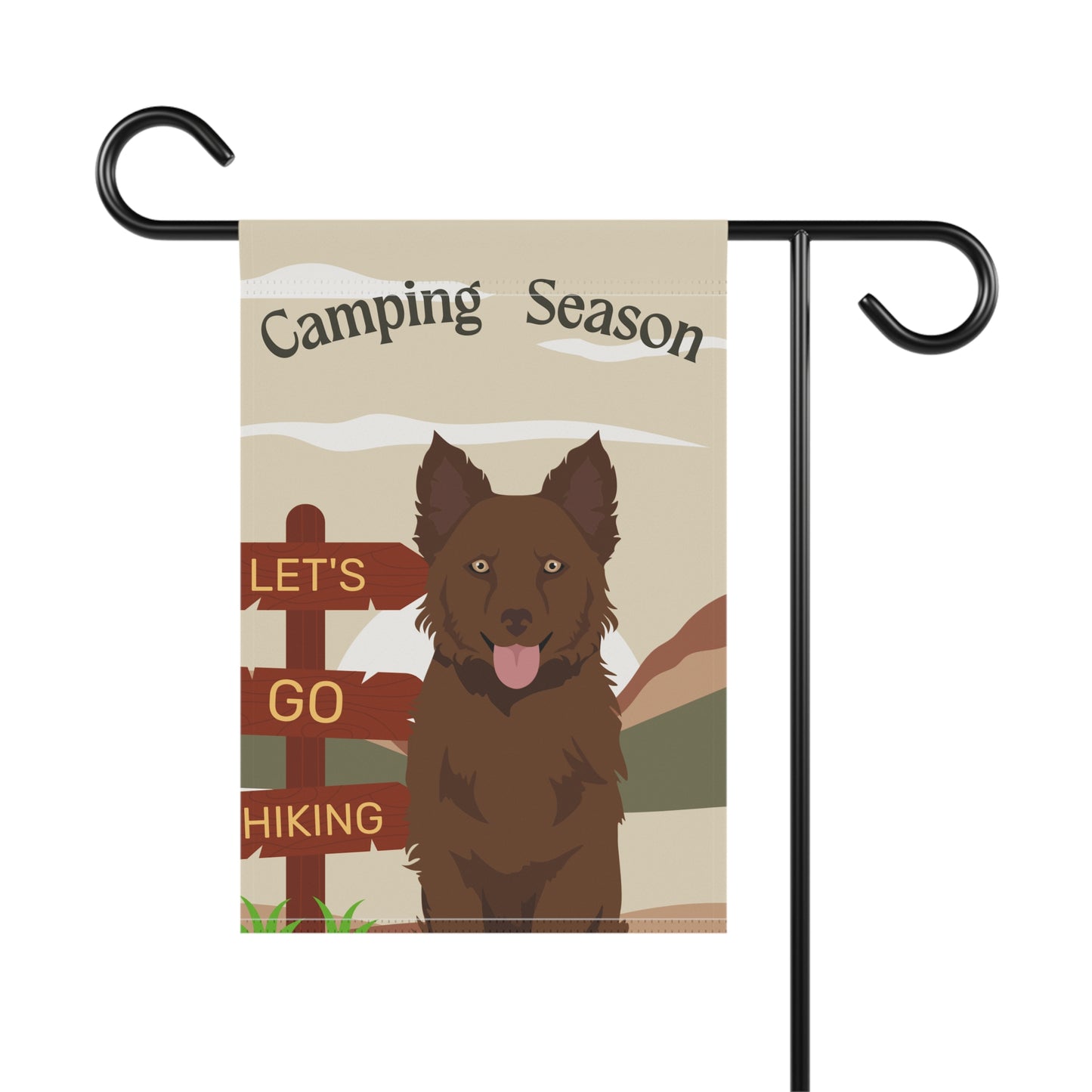 Mudi Dog Camping Garden Flag