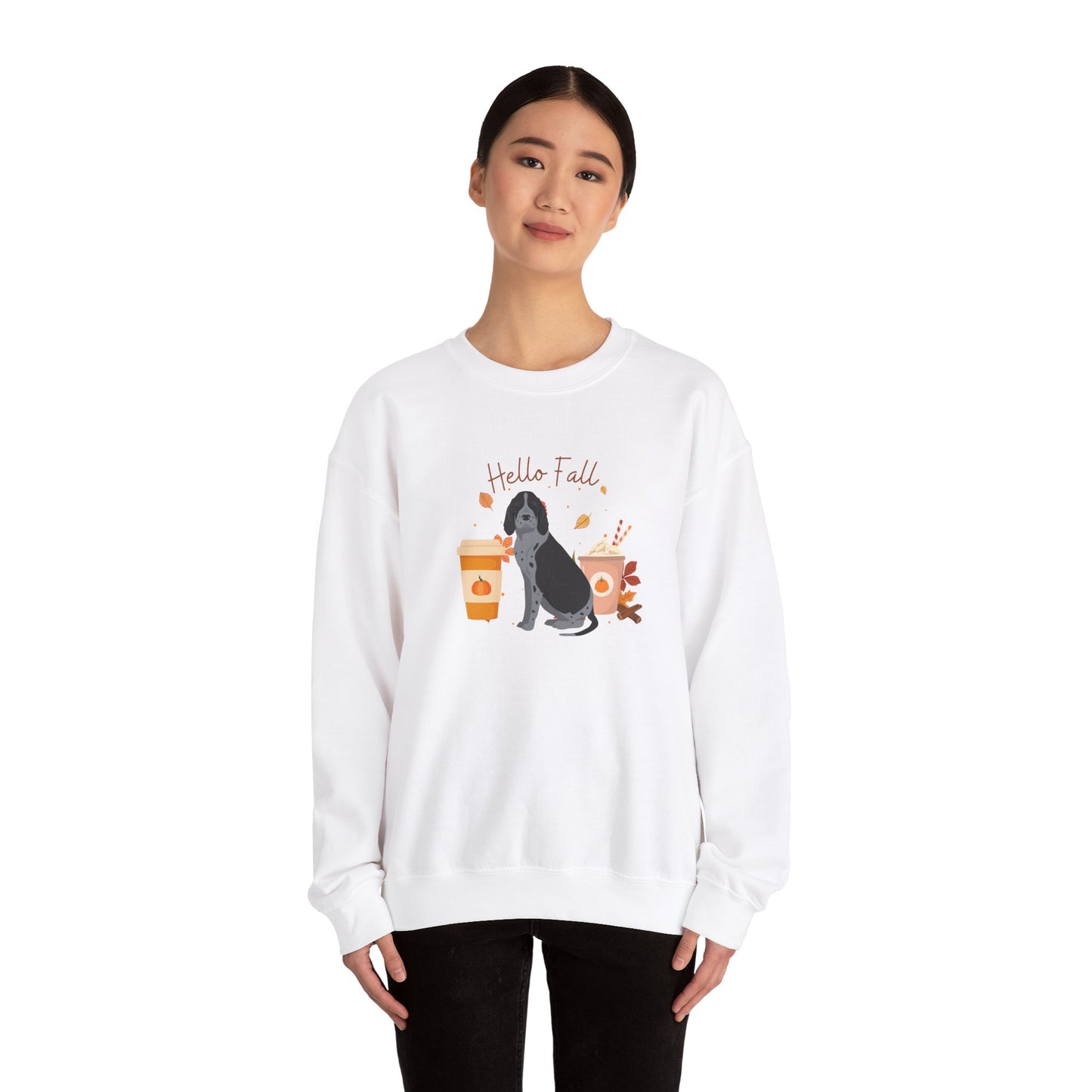 American English Coonhound Dog Fall Unisex Heavy Blend Crewneck Sweatshirt