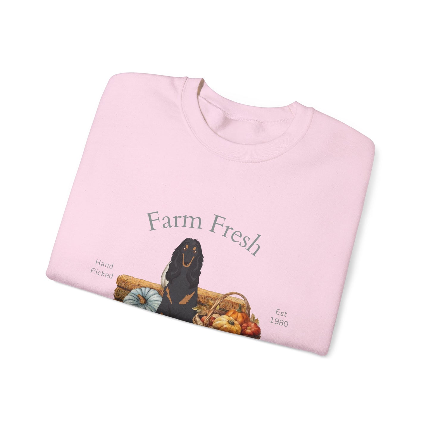 Afghan Hound Dog Fall Farm Fresh Unisex Heavy Blend Crewneck Sweatshirt