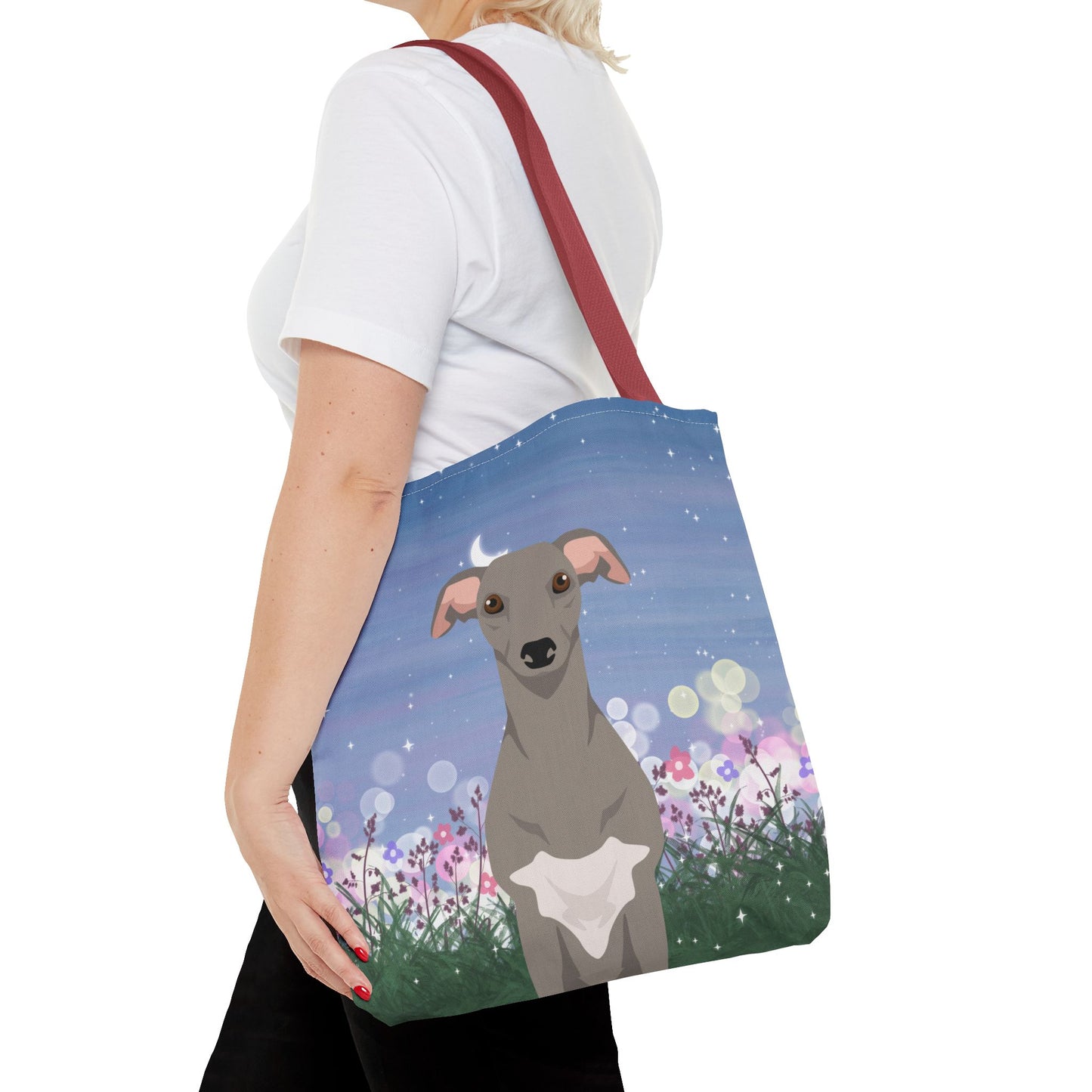 Whippet Dog Tote Bag 16x16
