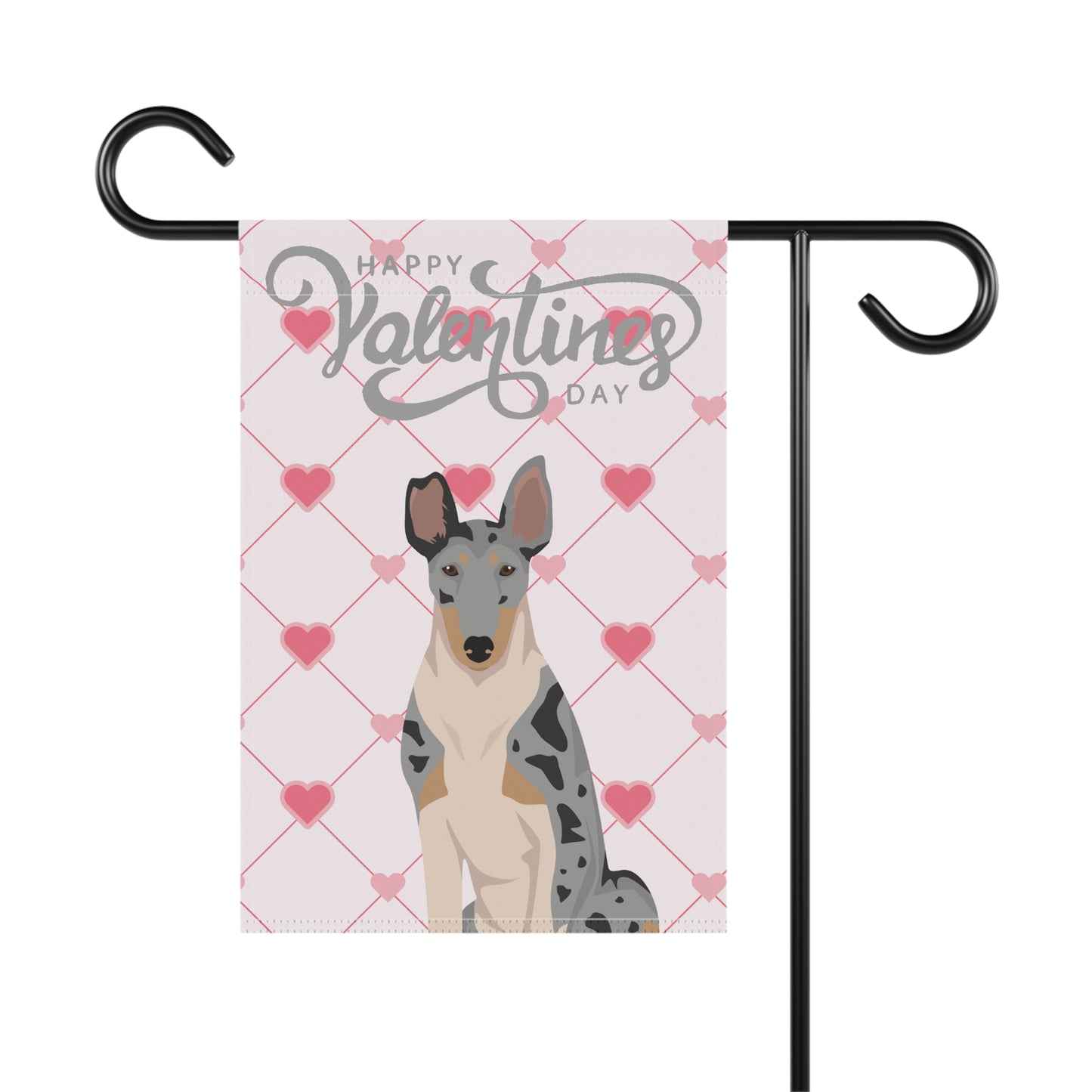 Smooth Collie Dog Valentines Day Garden Flag
